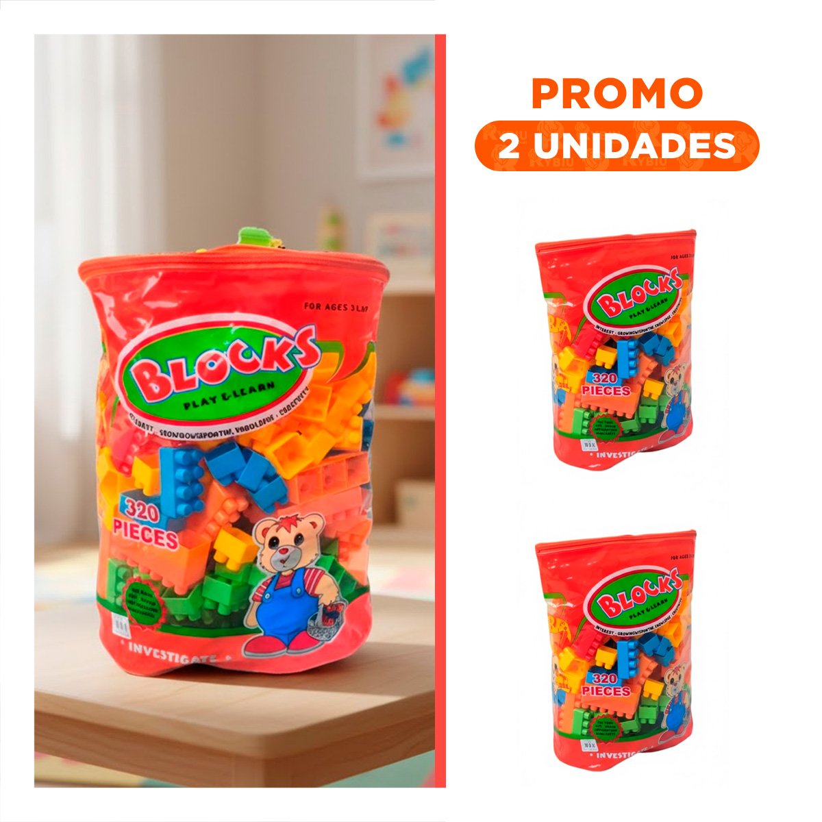 PACK2 SET EDUCATIVO MULTICOLOR EN BOLSA PARA DESARROLLO CREATIVO EN CASA - 1