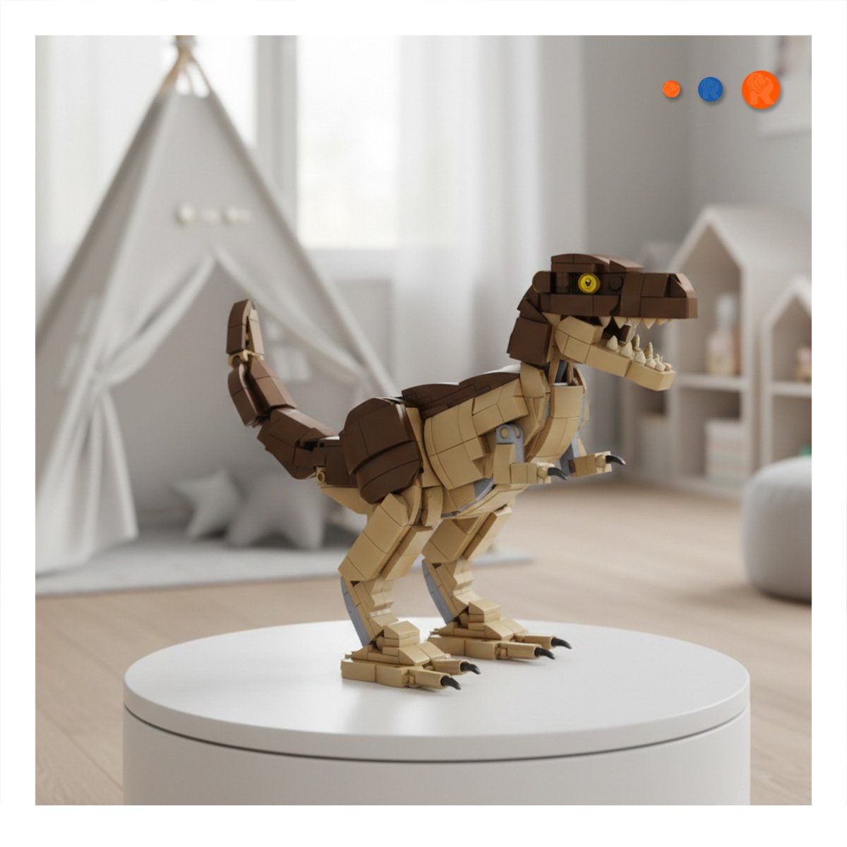 PAQUETE DE CONSTRUCCION DINOSAURIO CON BLOQUES DIDACTICOS PARA DIVERSION CREATIVA Y+POST IT - 3