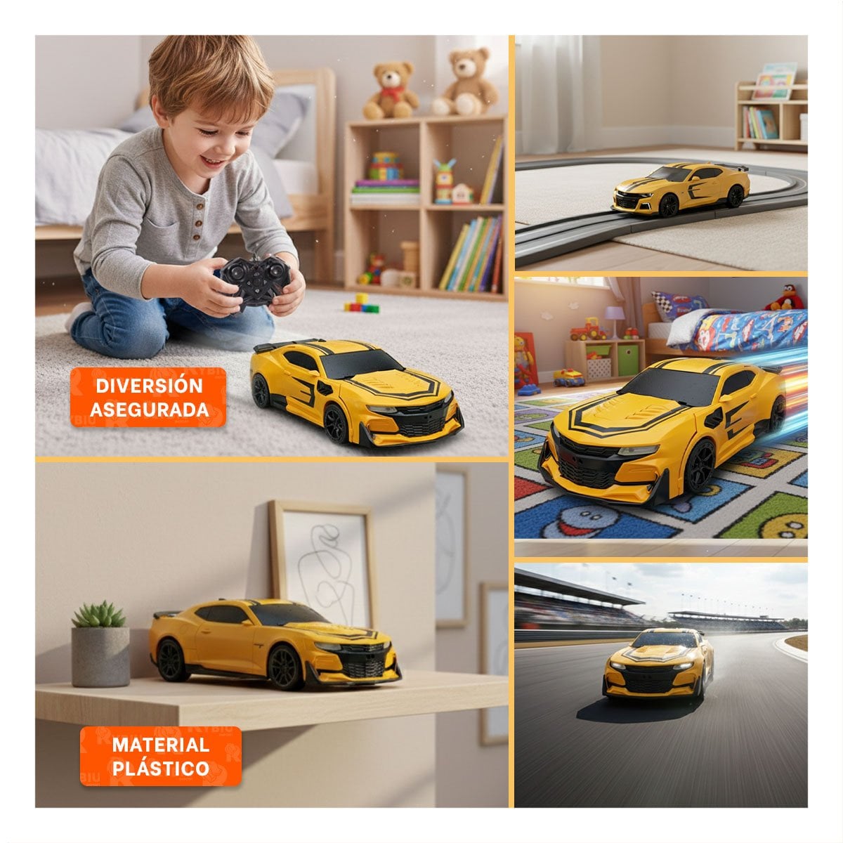 SISTEMA CON CONTROL REMOTO AMARILLO Y NEGRO PARA JUEGO ACTIVO - 5