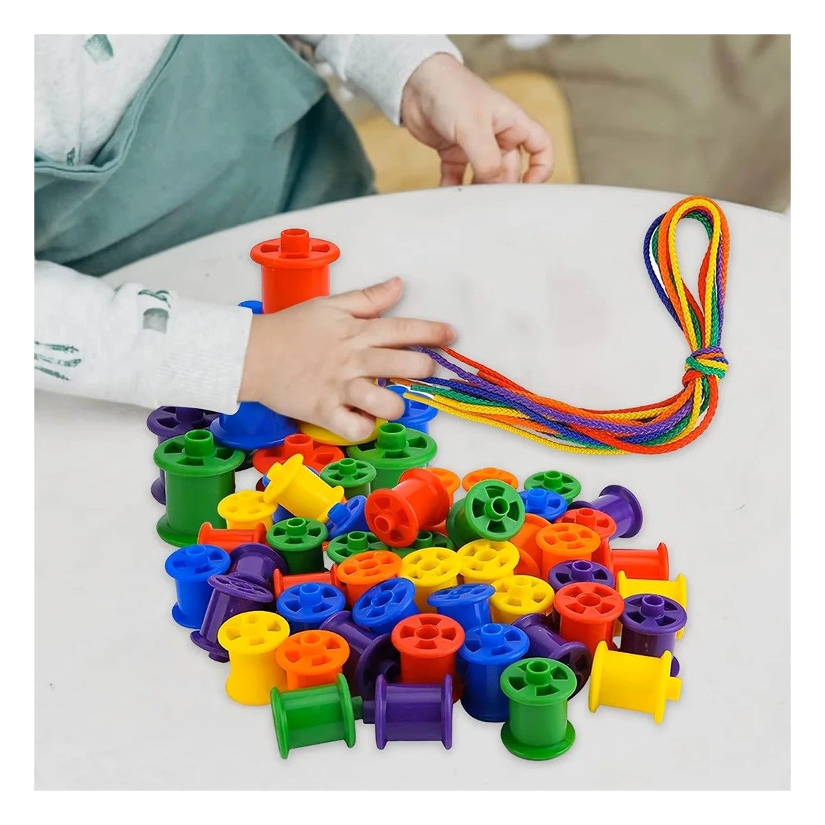 PACK12 SET SENSORIAL DE CARRETES CILINDRICOS PARA DESCUBRIMIENTO Y+REGALO STICKER - 5