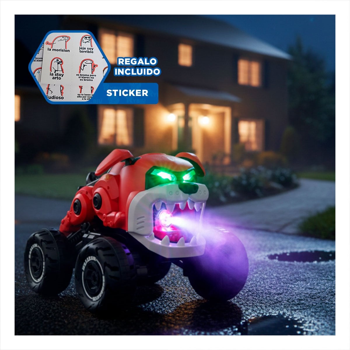 AUTO ROBOT PERRO CON CONTROL REMOTO PARA DIVERSION INTERACTIVA EN CASA Y+REGALO STICKER - 1