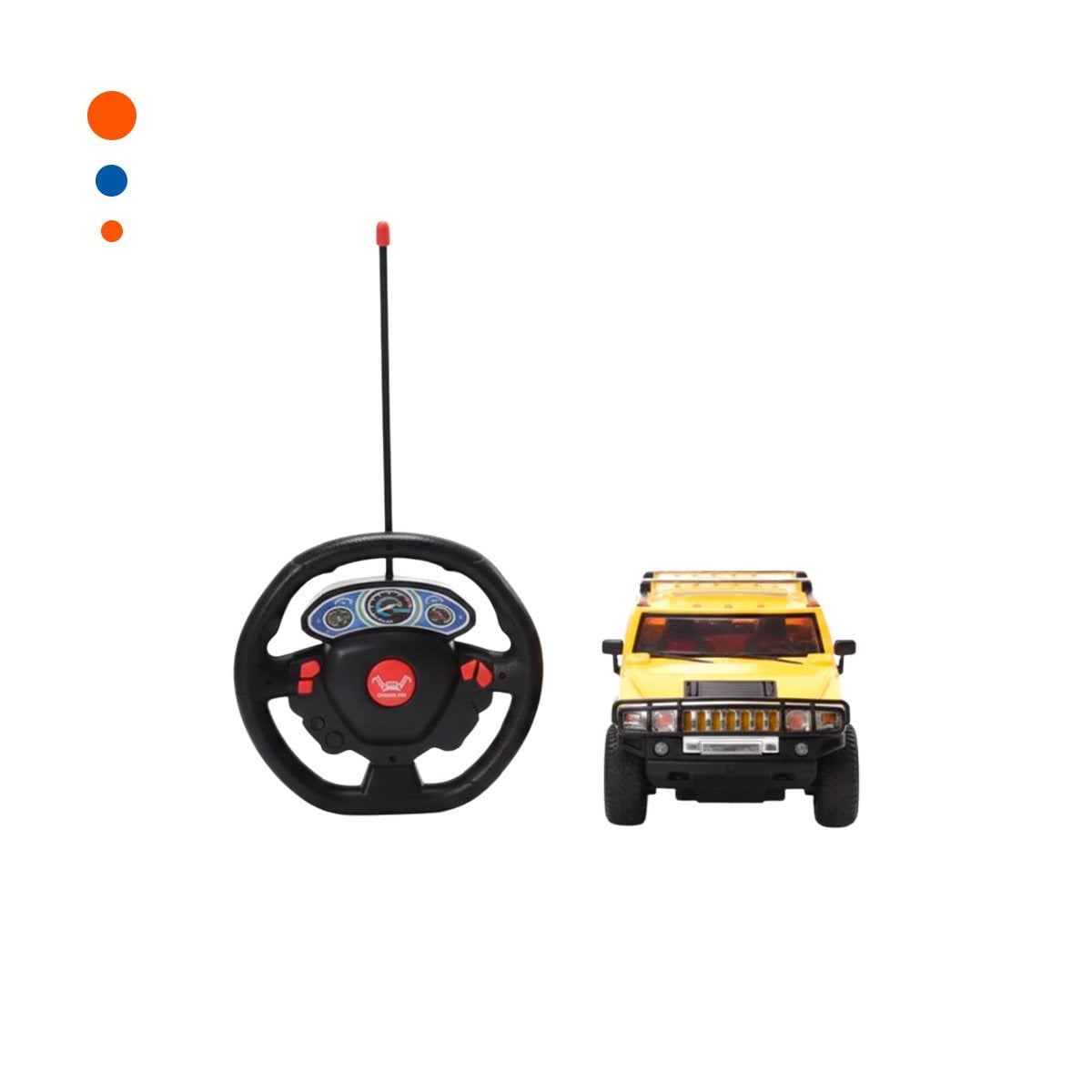 OBJETO A CONTROL REMOTO ESTILO CAMIONETA AMARILLO PARA DIVERSION EN HOGAR Y+PAPEL REGALO - 1