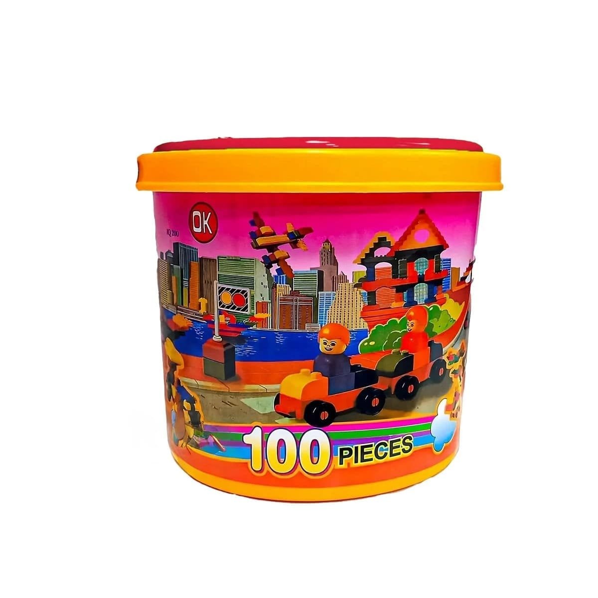 PACK2 LADRILLOS CREATIVOS MULTICOLOR PARA JUEGO DIDACTICO HOGAR CON BALDE Y+REGALO STICKER - 2