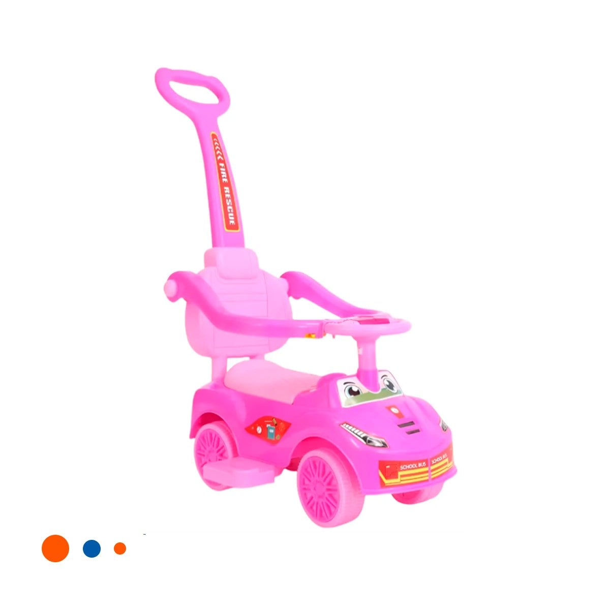 PACK2 JUEGO INFANTIL DE ARRASTRE CON MANGO DE EMPUJE PARA NINO Y+REGALO STICKER - 2
