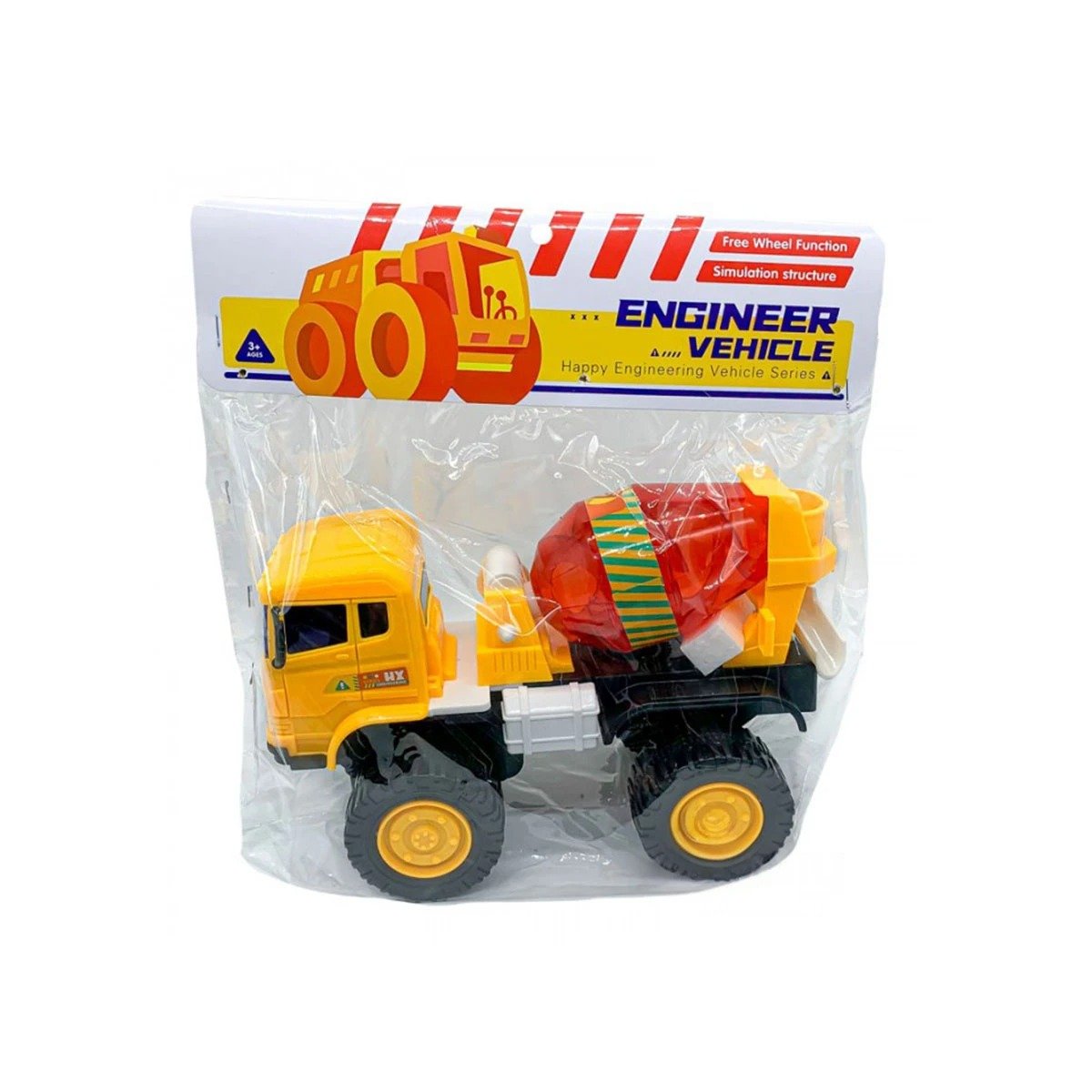 PACK4 FORMATO MEZCLADOR DE CONSTRUCCION EN BOLSA GRANDE PARA DIVERSION Y+PAPEL REGALO - 3