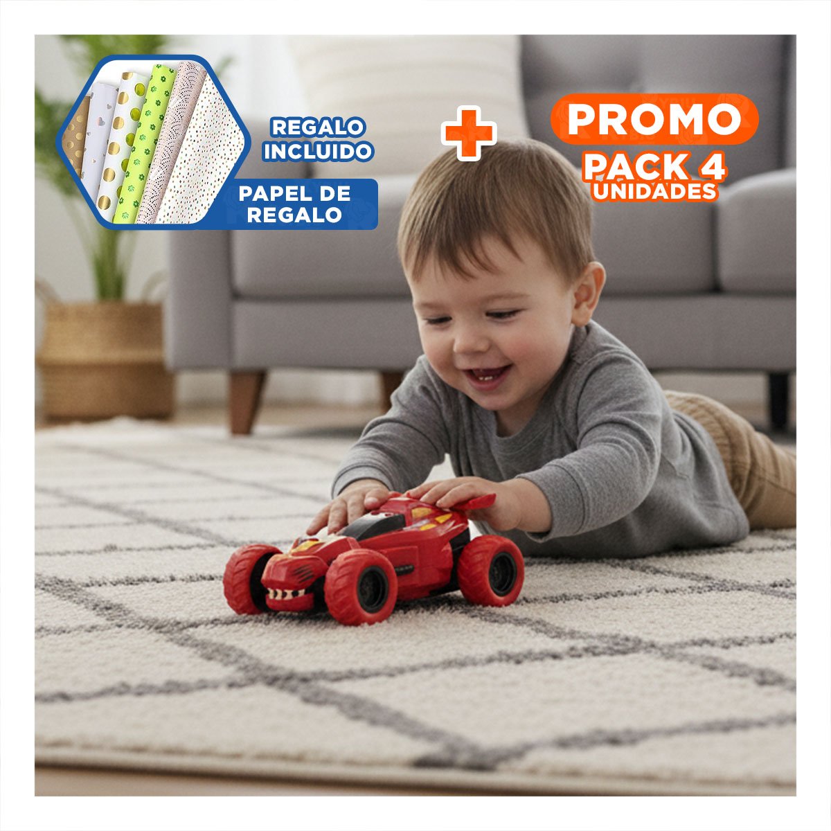 PACK4 CONCEPTO ACROBATICO LED ROJO CON ACCION DINAMICA Y+PAPEL REGALO - 1