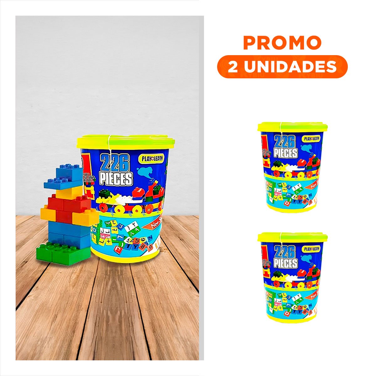 PACK2 LINEA CREATIVA DE CONSTRUCCION MULTICOLOR EN BALDE PARA JUEGO LIBRE - 1