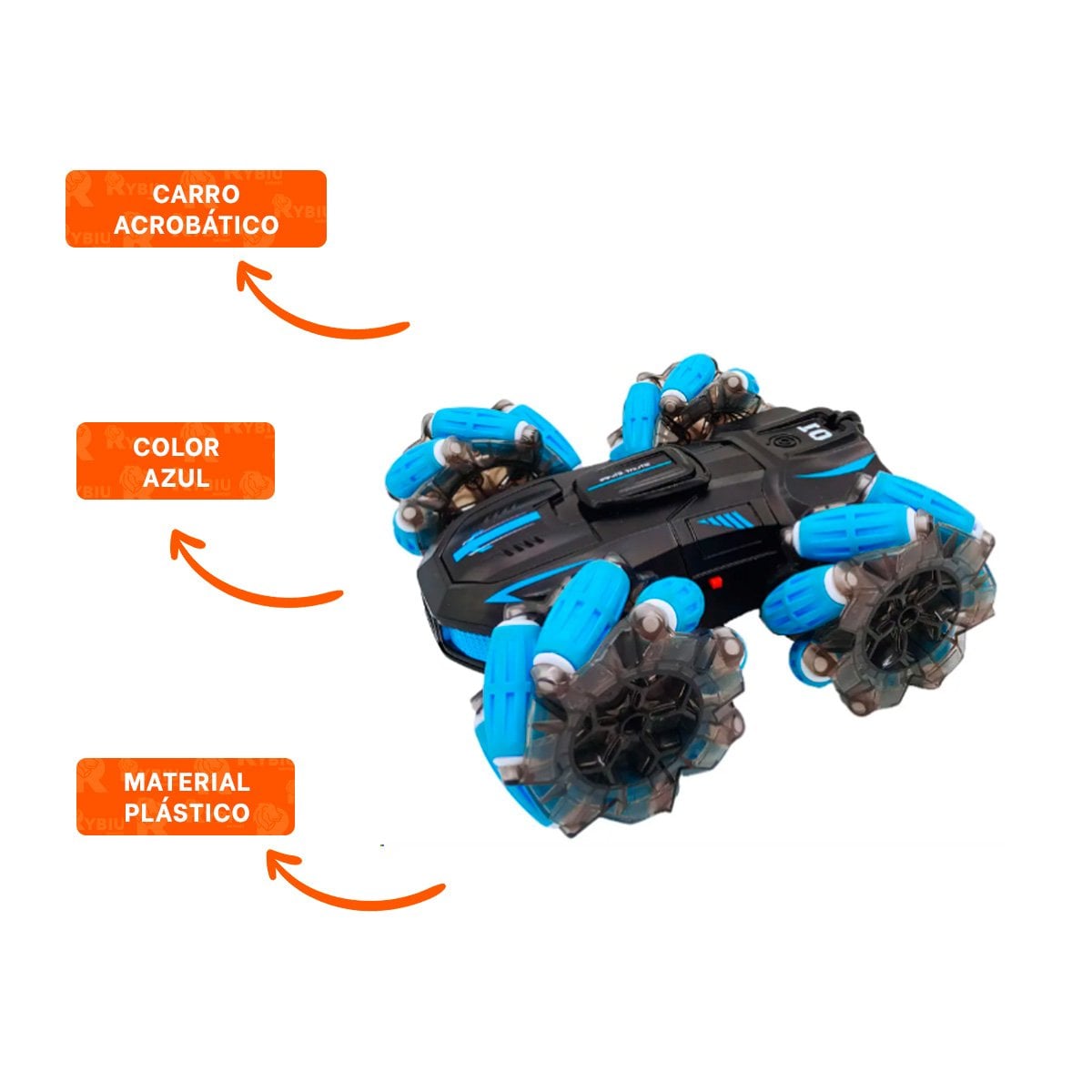 VEHICULO CON CONTROL REMOTO Y FUNCION ACROBATICO PARA JUEGOS DINAMICOS EN CASA - 3