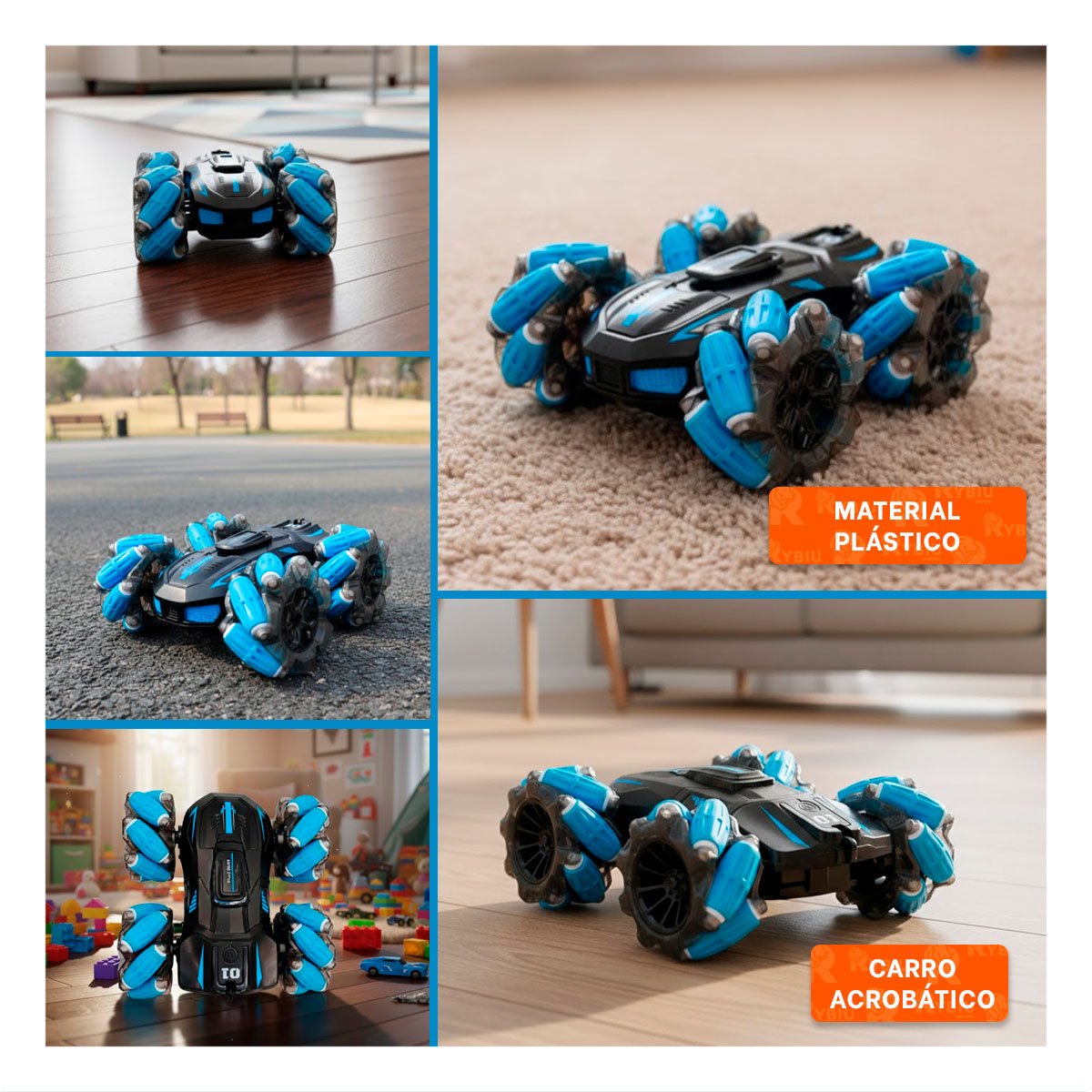 VEHICULO CON CONTROL REMOTO Y FUNCION ACROBATICO PARA JUEGOS DINAMICOS EN CASA - 5