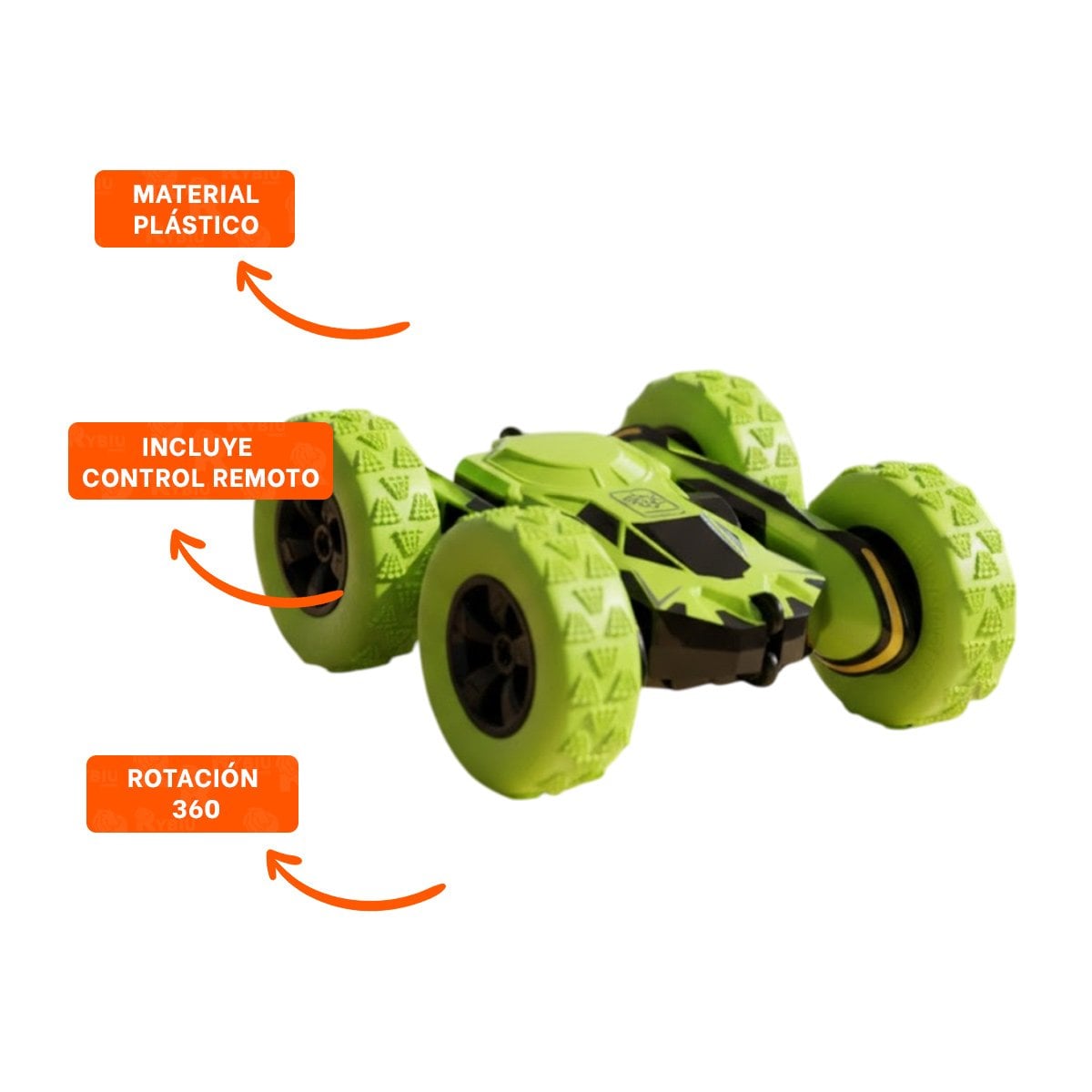 PACK6 JUGUETE TODO TERRENO CON CONTROL REMOTO PARA USO INFANTIL Y+REGALO STICKER - 2