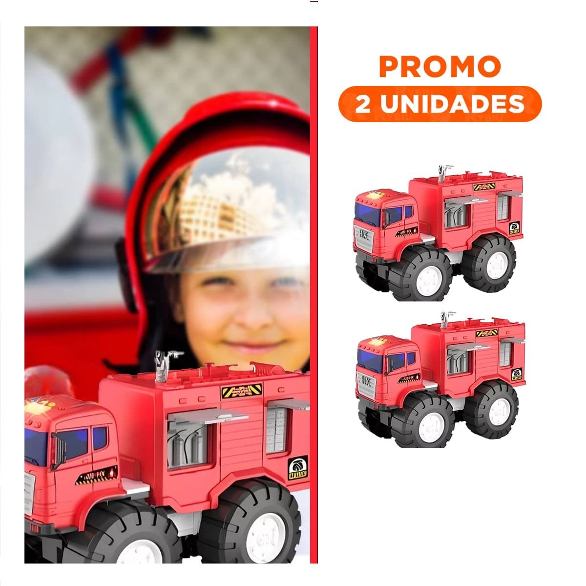 PACK2 MISION BOMBERO ROJO EN BOLSA JUGUETE DE ACCION PARA JUEGO INFANTIL EN CASA - 1