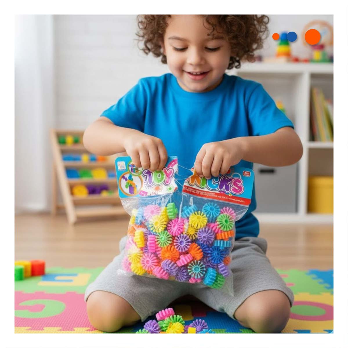 JUEGOS EDUCATIVOS MULTICOLOR CON ENGRANAJES PARA APRENDIZAJE INFANTIL - 2