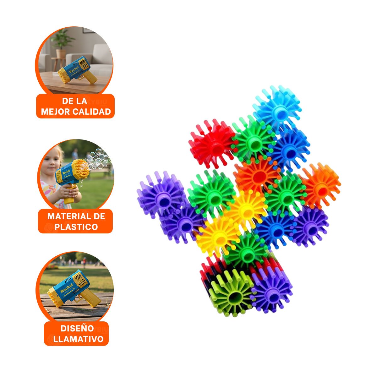 JUEGOS EDUCATIVOS MULTICOLOR CON ENGRANAJES PARA APRENDIZAJE INFANTIL - 3
