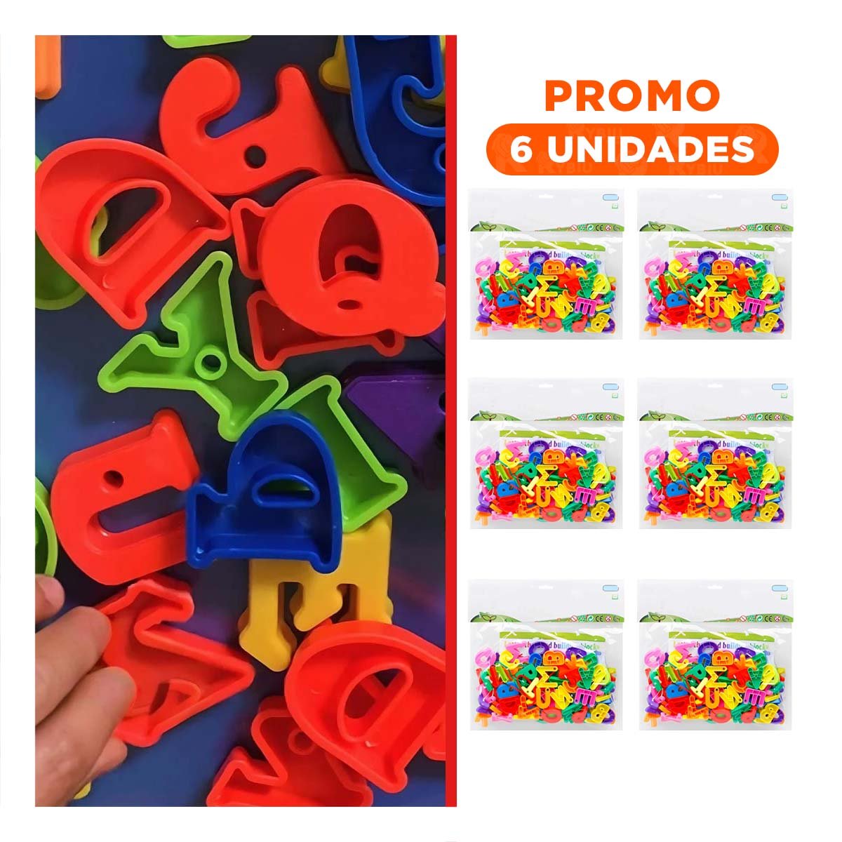 Kit Letras PACK6 KIT ARTISTICO DE BLOQUES EN LETRAS DIDACTICAS
