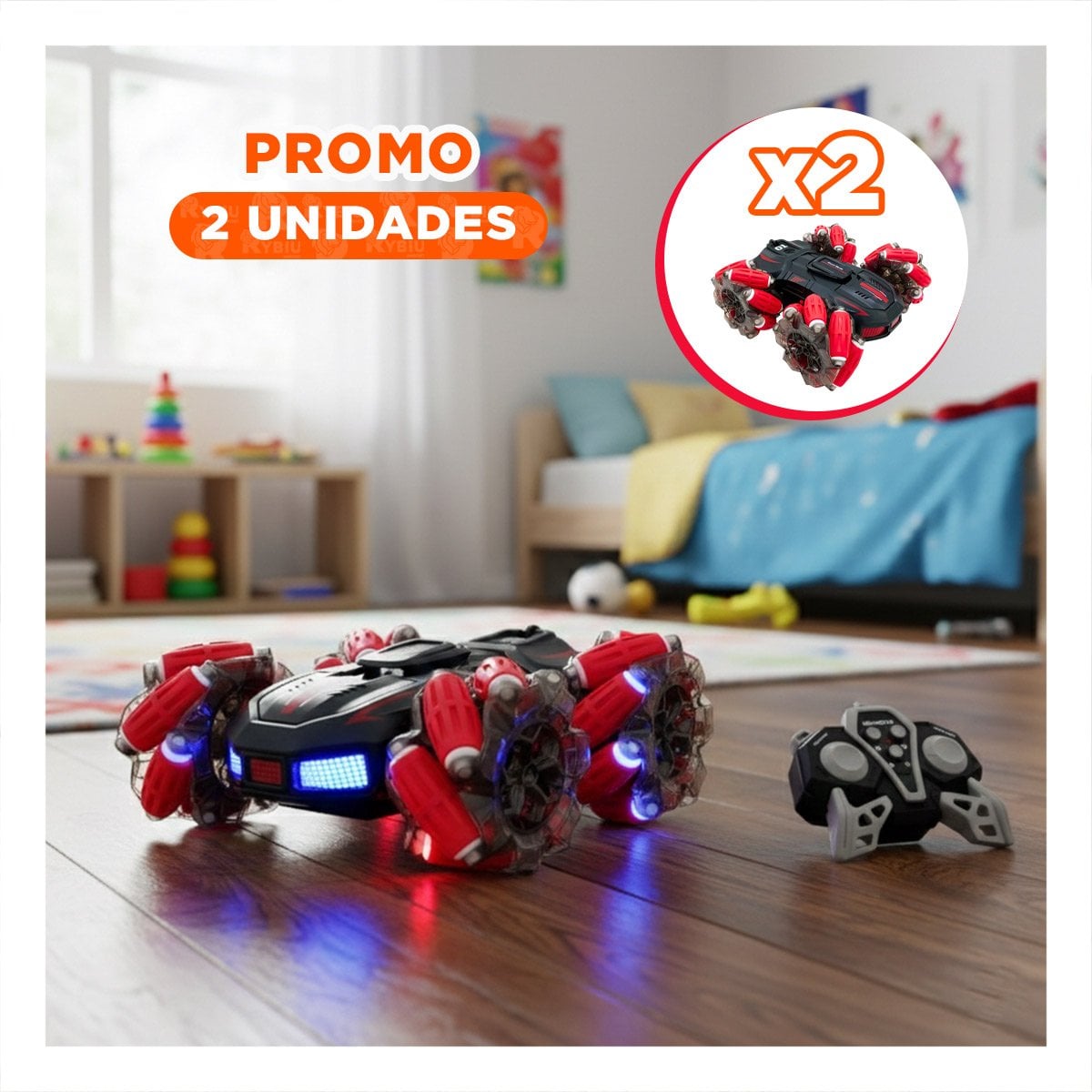 PACK2 SISTEMA DE ACROBACIAS CON CONTROL MANUAL PARA ENTRETENIMIENTO DIARIO Y+REGALO STICKER - 1