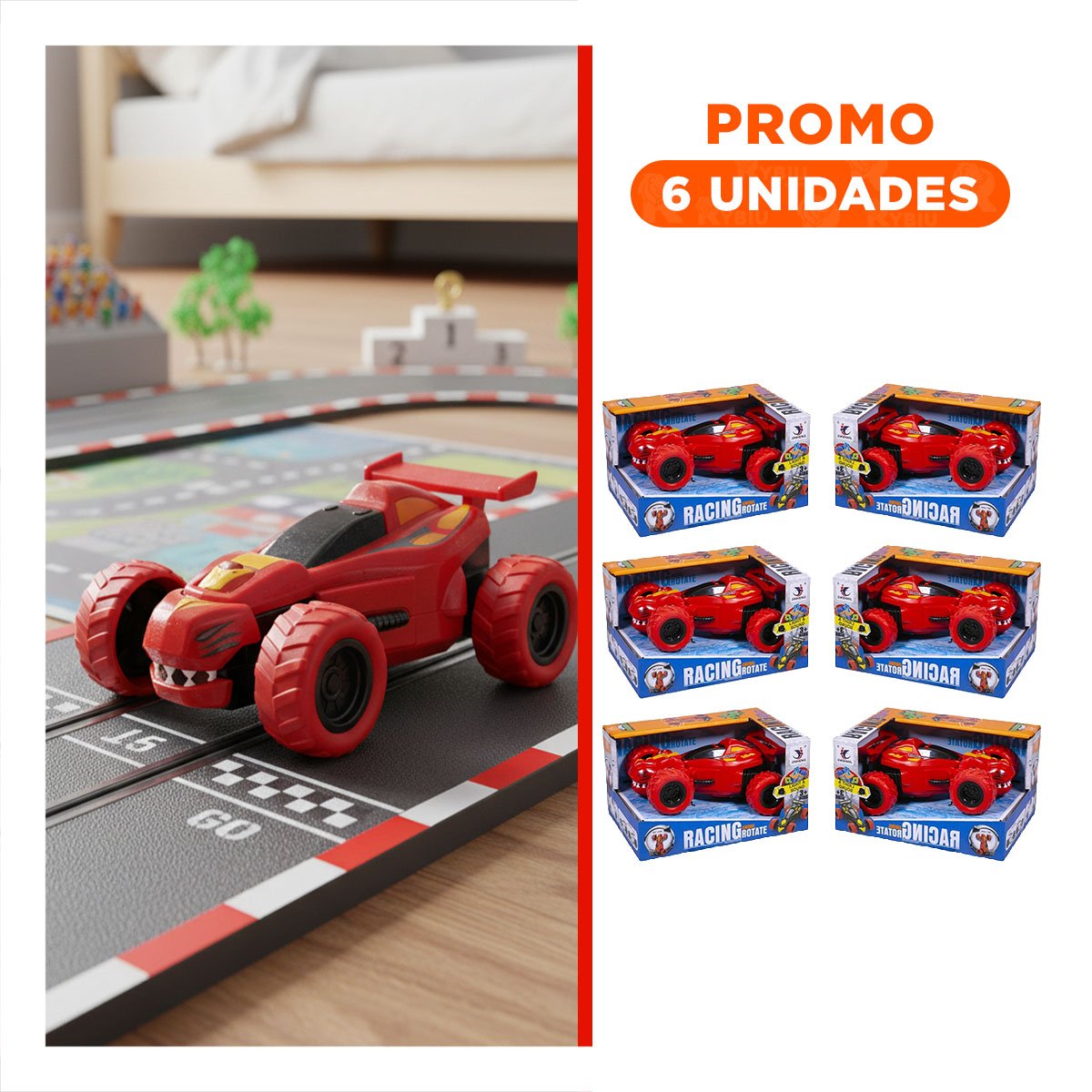 PACK6 PRESENTACION ACROBATICO LED ROJO CON LUCES LED - 1