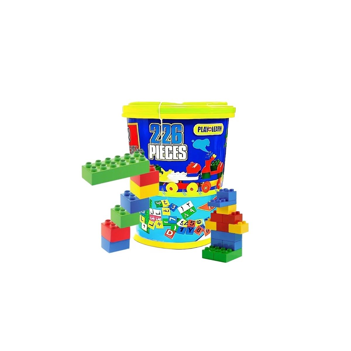 PACK2 FORMATO DIDACTICO DE CONSTRUCCION MULTICOLOR EN BALDE PARA DIVERSION Y+REGALO STICKER - 2