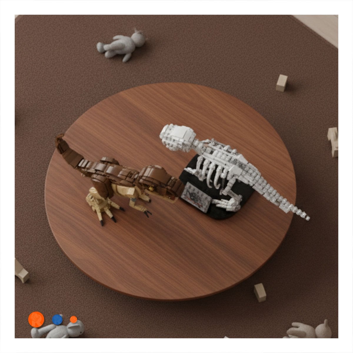 PACK4 SET CREATIVO DINOSAURIO CON PIEZAS ENCAJABLES PARA CONSTRUCCION MANUAL Y+PAPEL REGALO - 2