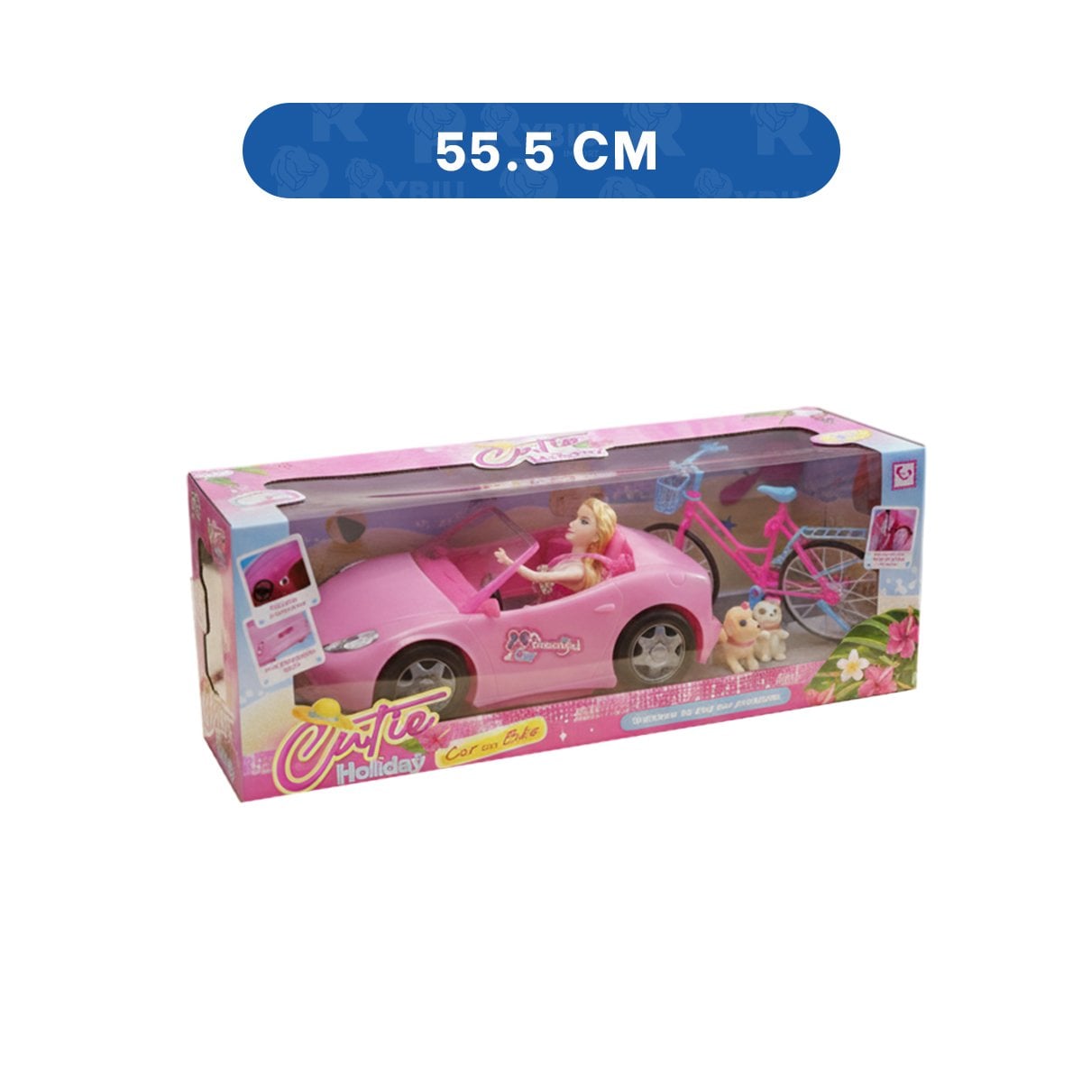 COCHE DE JUGUETE CON BICICLETA Y MASCOTAS PARA JUEGOS DE ROL EN CASA Y PATIO Y+PAPEL REGALO - 4