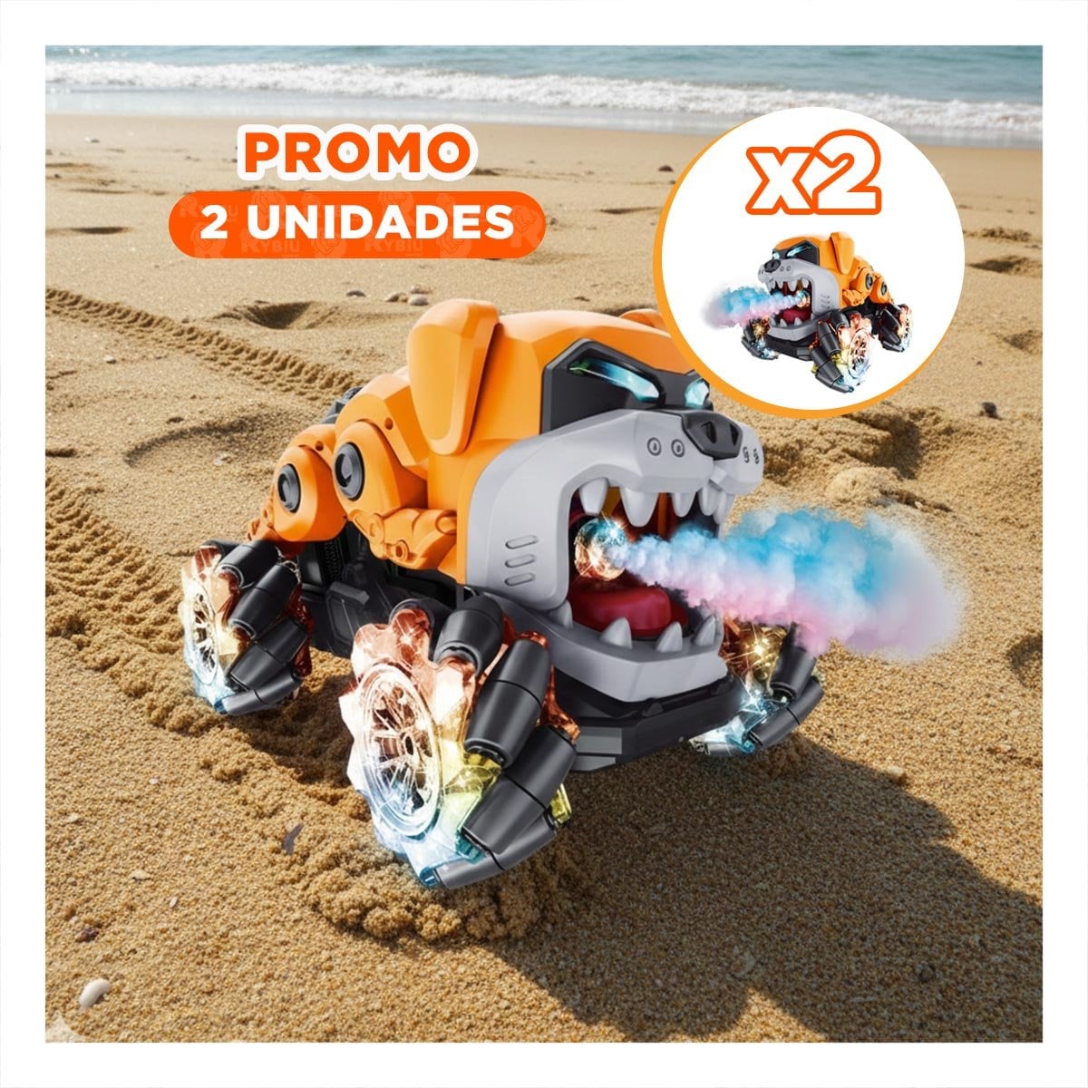 PACK2 SISTEMA ACROBATICO CON FORMA PERRO PARA DIVERSION EN CASA COLOR NARANJA Y+REGALO STICKER - 1
