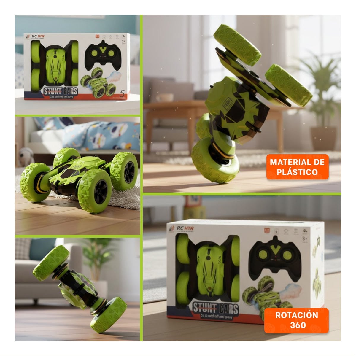 COCHE DE ACROBACIAS CON CONTROL REMOTO PARA MOVIMIENTO ACTIVO Y+POST IT - 1