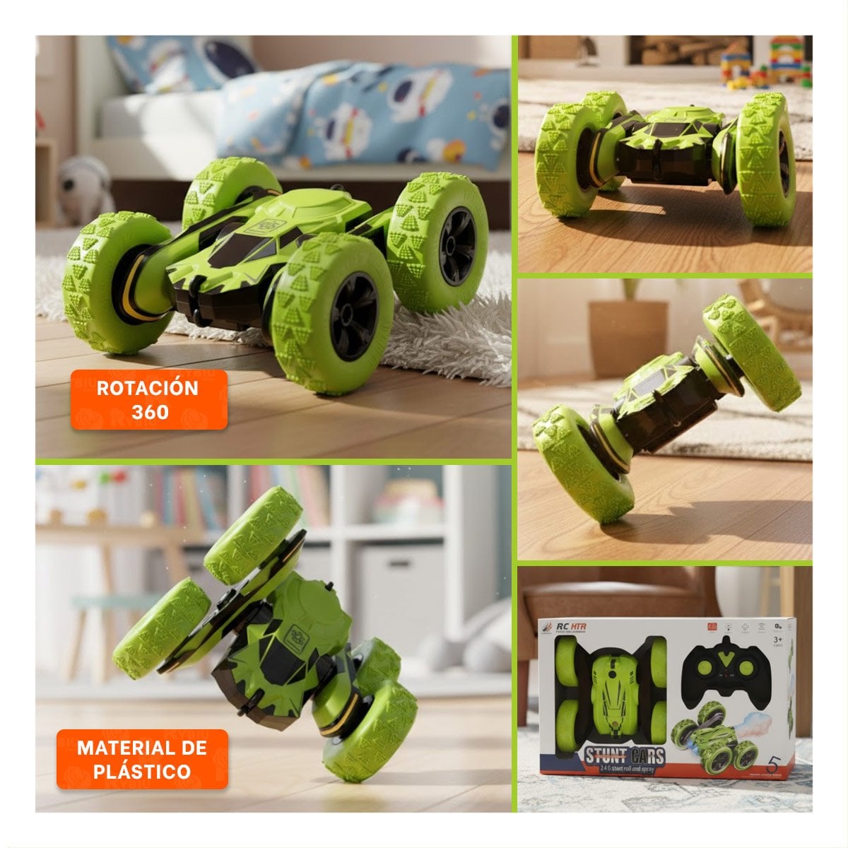 COCHE DE ACROBACIAS CON CONTROL REMOTO PARA MOVIMIENTO ACTIVO Y+POST IT - 5