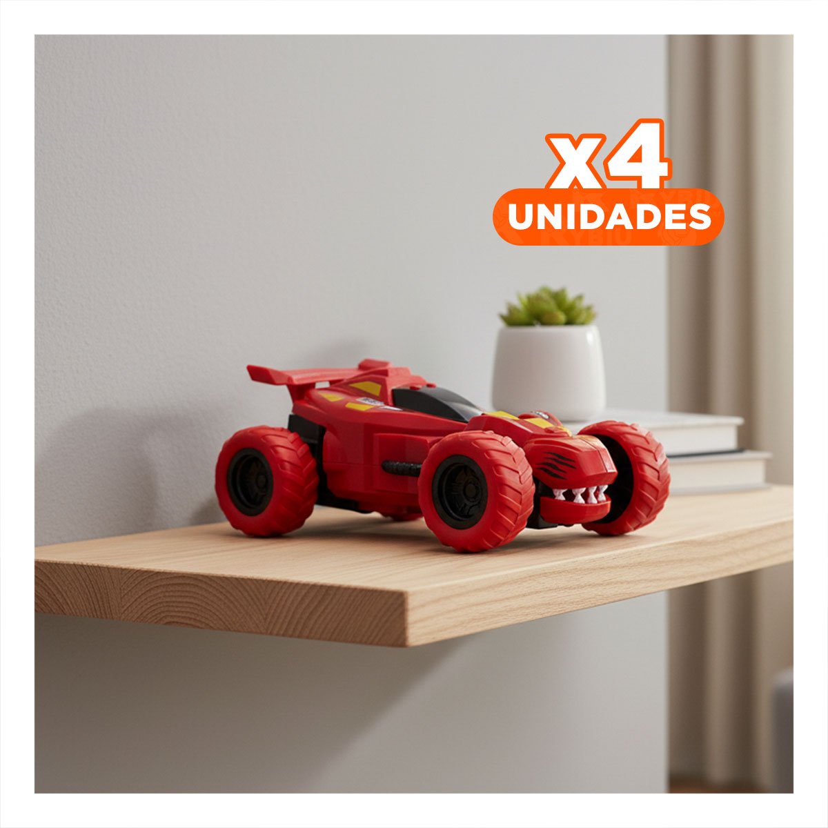 PACK4 LINEA ACROBATICO LED ROJO CON GIROS Y DISENO MODERNO - 1