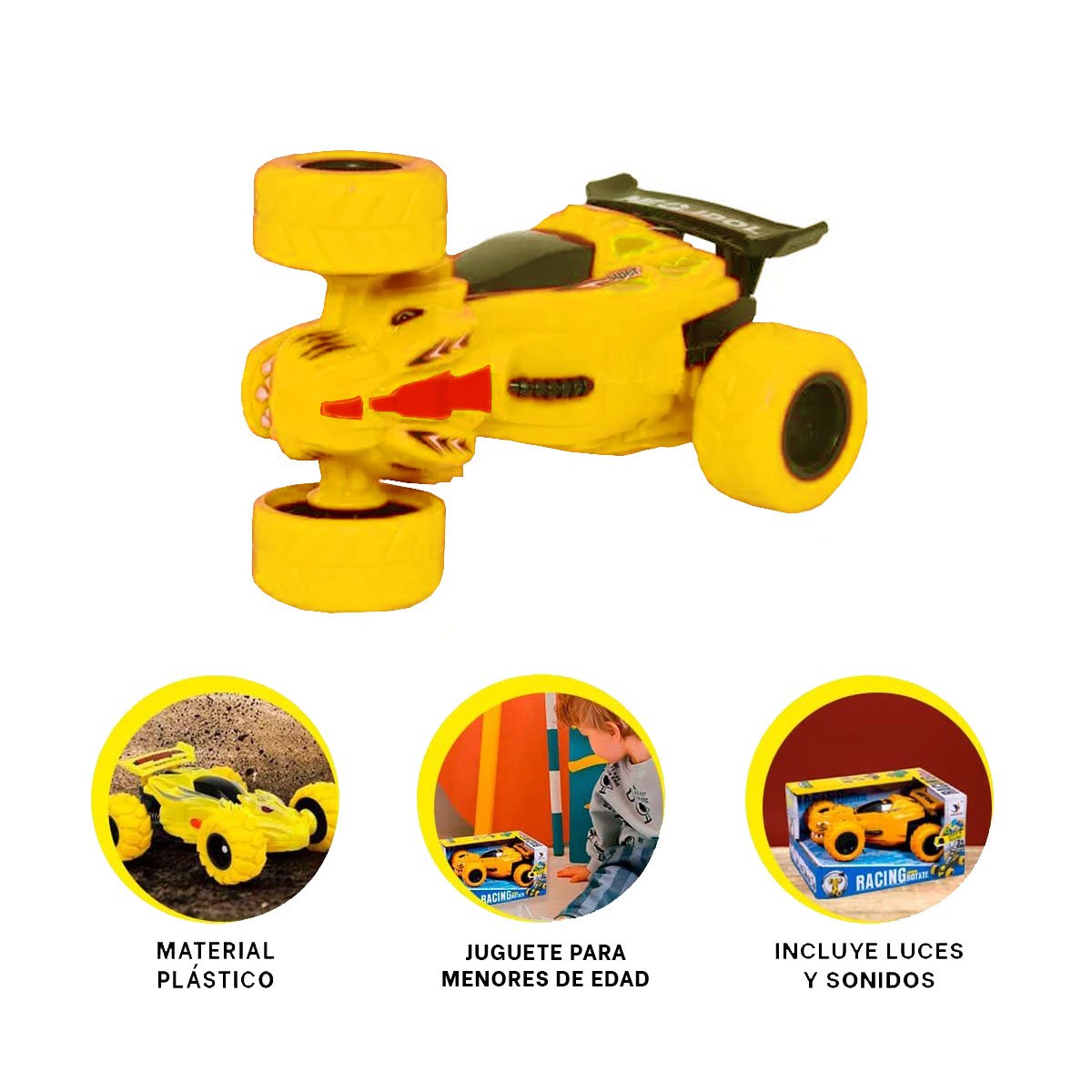 PACK12 ATRACTIVO ACROBATICO JUGUETE PARA HOGAR CON CAJA AMARILLO DE JUGUETERIA Y+REGALO STICKER - 5
