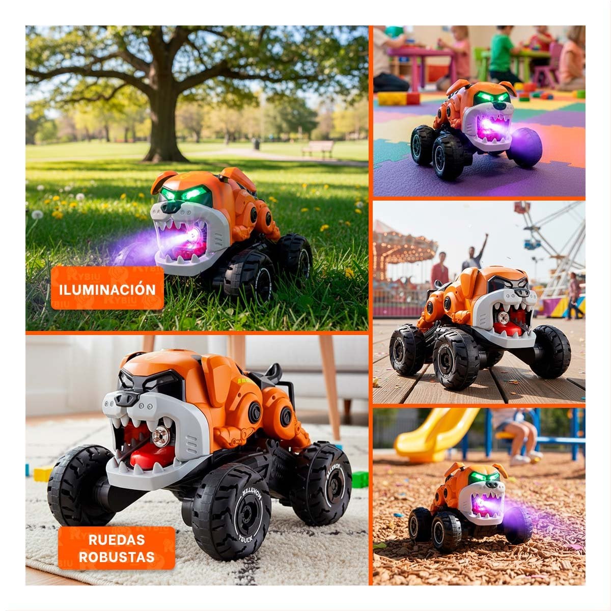 CARRO ROBOT PERRO CON CONTROL REMOTO PARA DIVERSION Y JUEGO EN ESPACIOS DEL HOGAR - 5