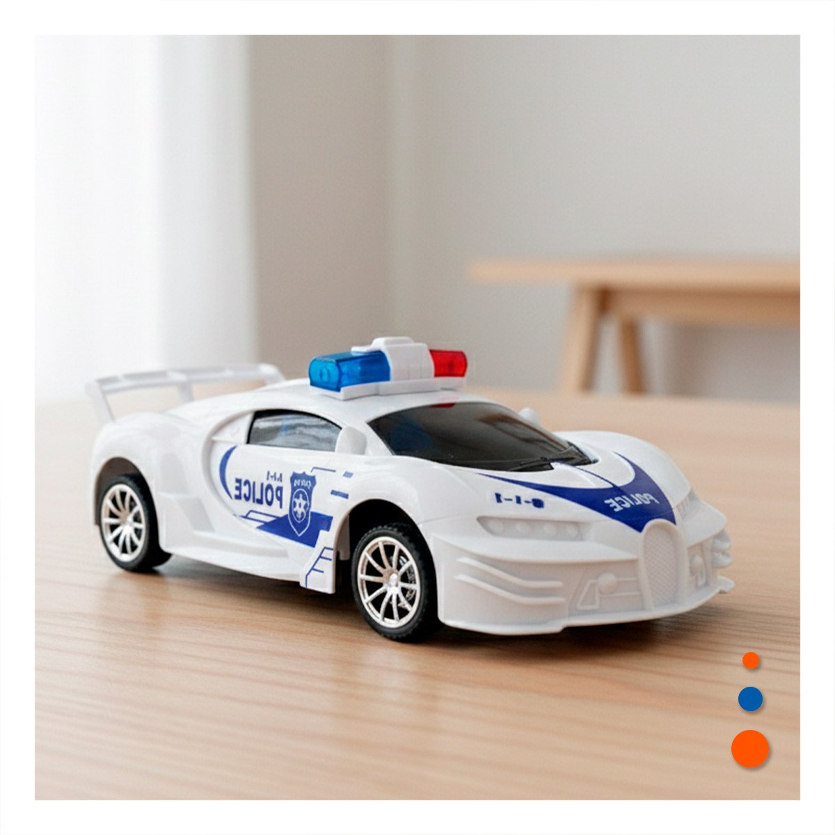 ACCESORIO A CONTROL REMOTO POLICIA BLANCO Y AZUL PARA ENTRETENIMIENTO EN CASA Y+PAPEL REGALO - 2