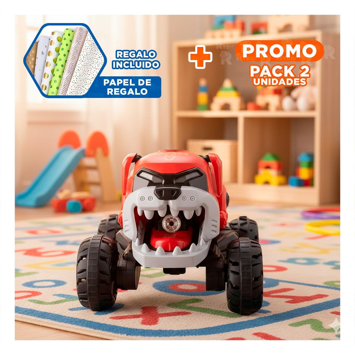 PACK2 UNIDAD ROBOT PERRO CON CONTROL REMOTO PARA USO RECREATIVO EN HOGAR Y+PAPEL REGALO - 1