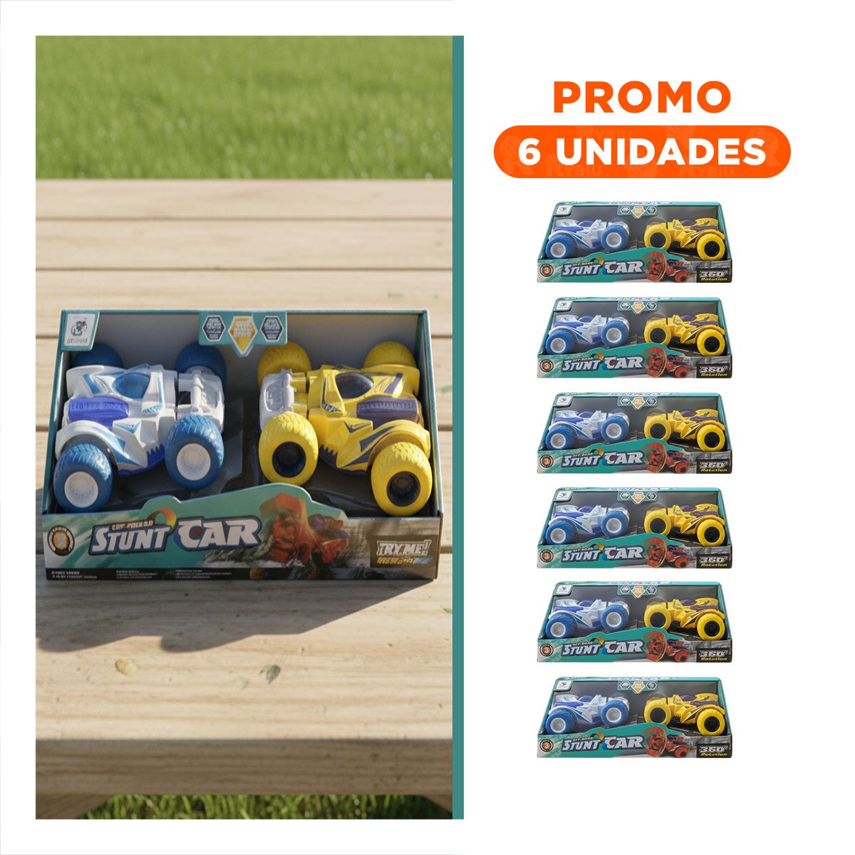 PACK6 POTENTE STUNT DOBLE CON CAJA PARA JUEGO DE ENERGIA Y DIVERSION - 1