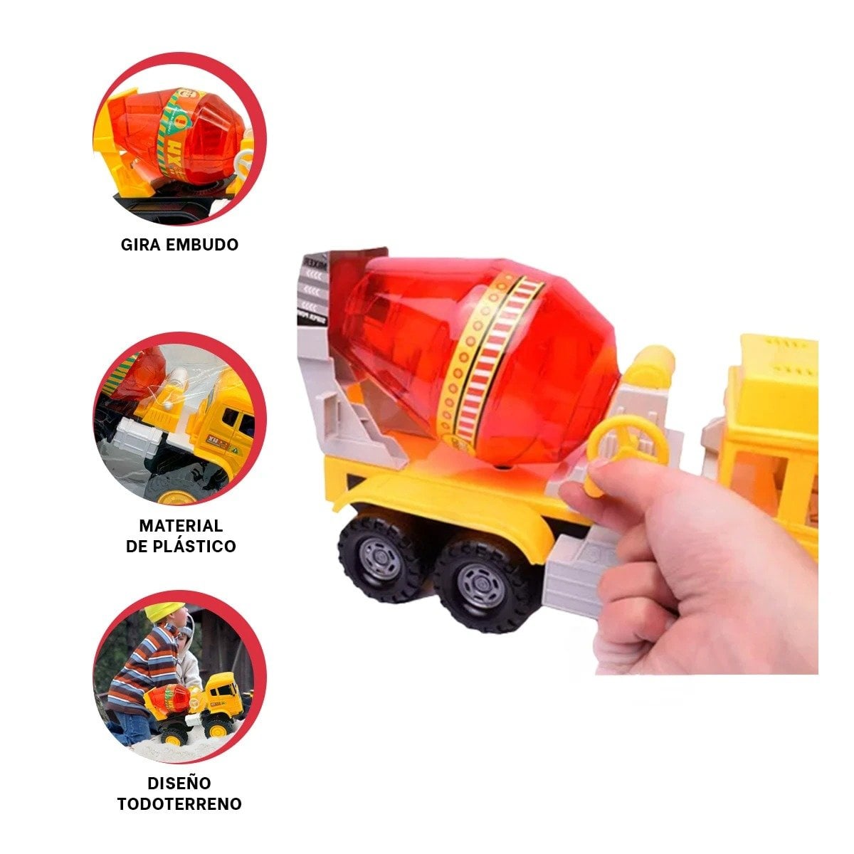 PACK4 PIEZA MEZCLADORA DE CONSTRUCCION EN BOLSA GRANDE PARA USO EN CASA - 2