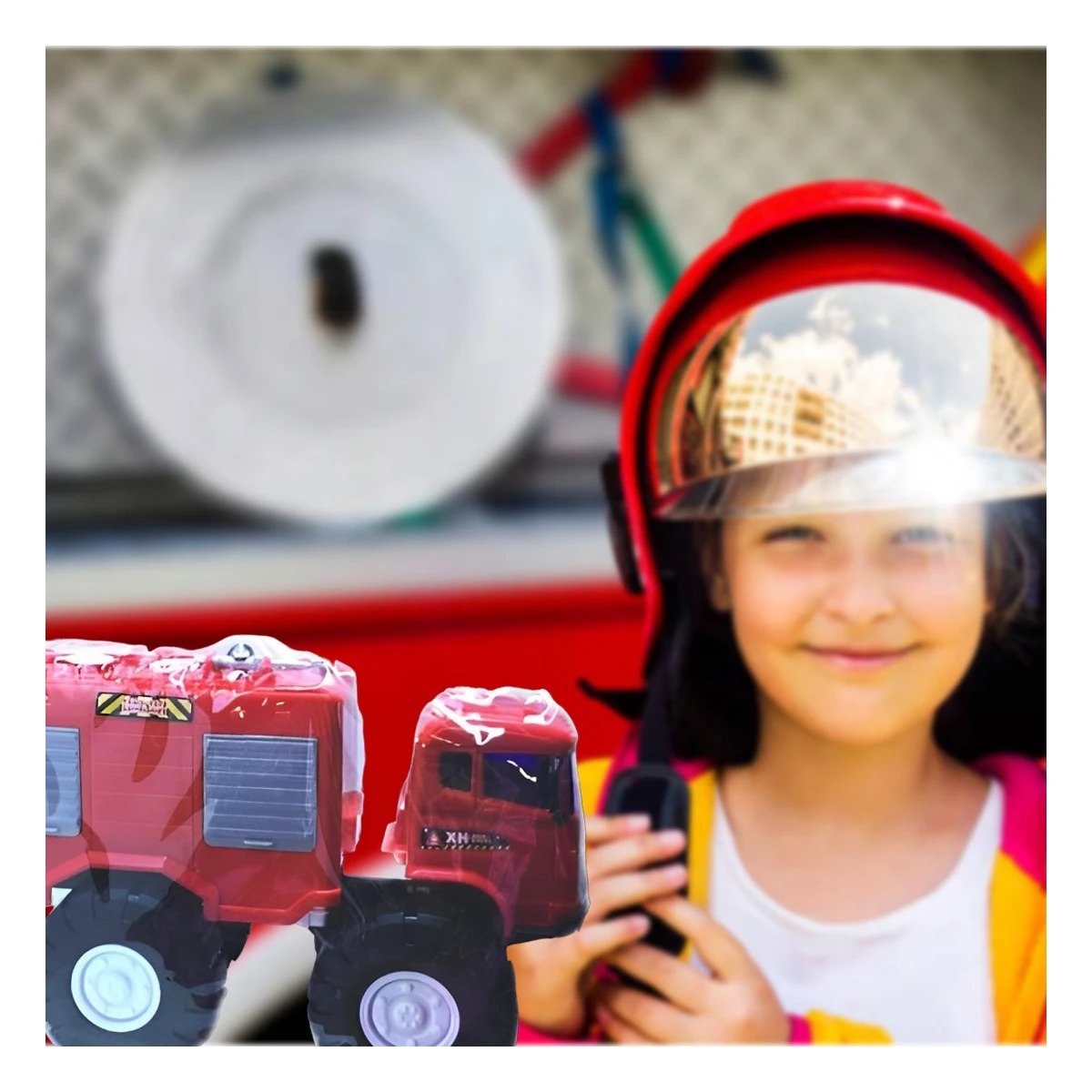PACK6 RESPUESTA URBANA BOMBERO ROJO EN BOLSA JUGUETE DE ACCION PARA JUEGO Y+REGALO STICKER - 5