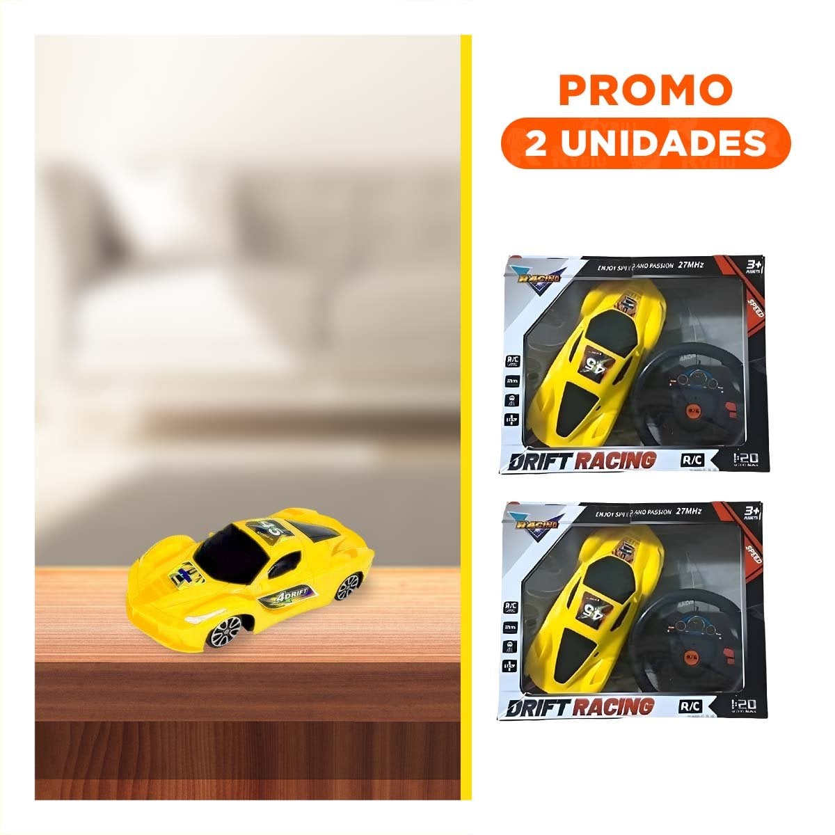 PACK2 AGIL CONTROL REMOTO AMARILLO PARA CASA - 1