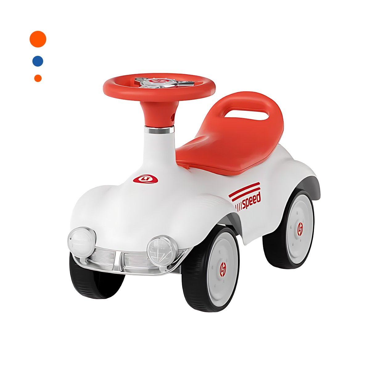 VEHICULO DE JUGUETE PARA ARRASTRE 54X33CM BLANCO Y NARANJA USO INFANTIL Y+PAPEL REGALO - 1