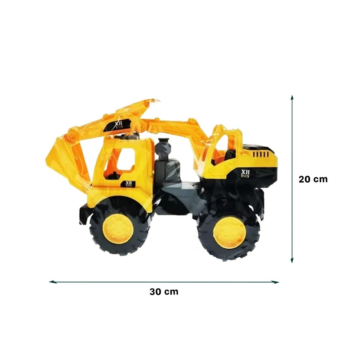 PACK6 MAQUINA EXCAVADORA AMARILLA DE CONSTRUCCION EN BOLSA GRANDE PARA JUEGO EN CASA - 4