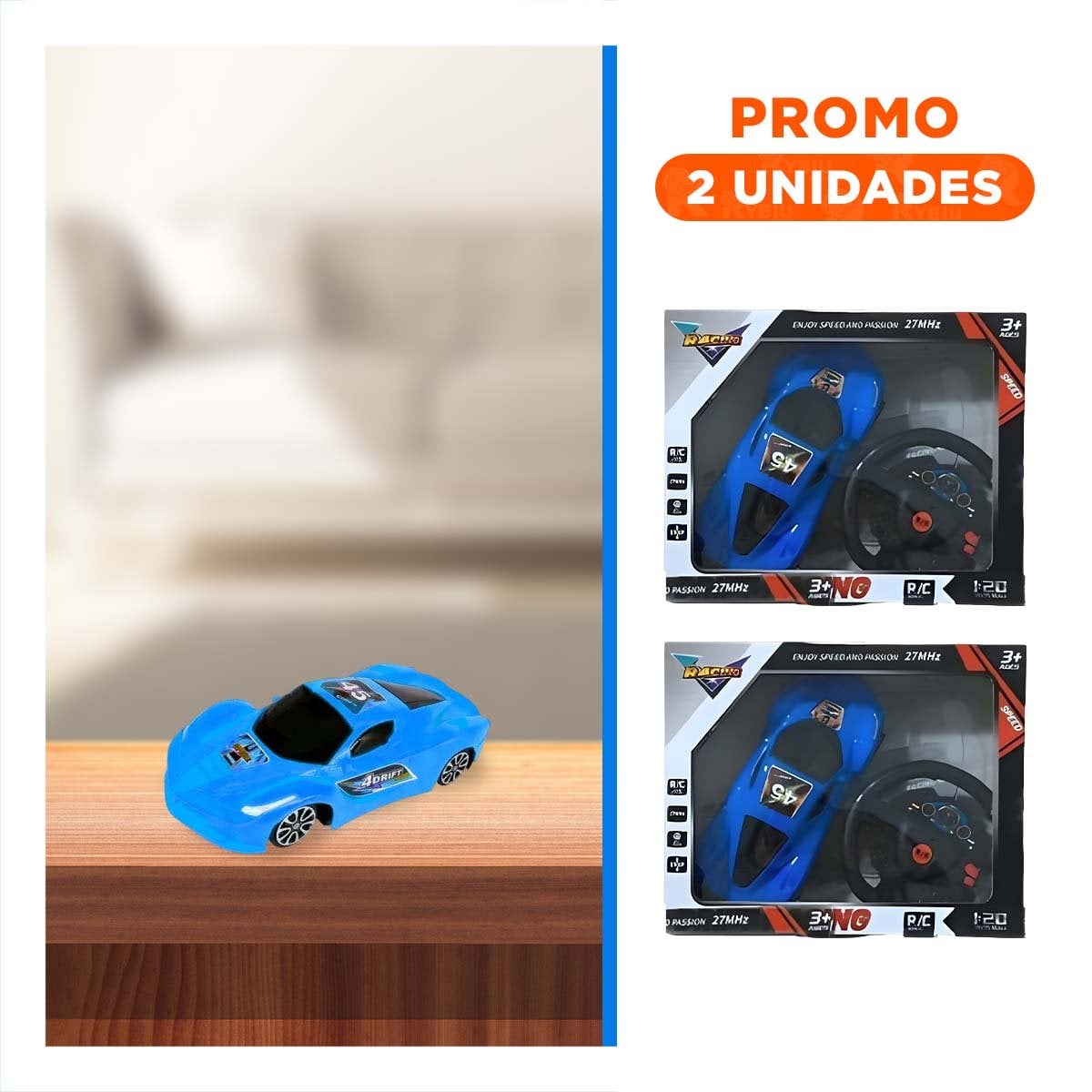 PACK2 OBJETO CONTROL REMOTO AZUL DISENO ACTUAL PARA HOGAR CON MOVIMIENTO CONTINUO - 1