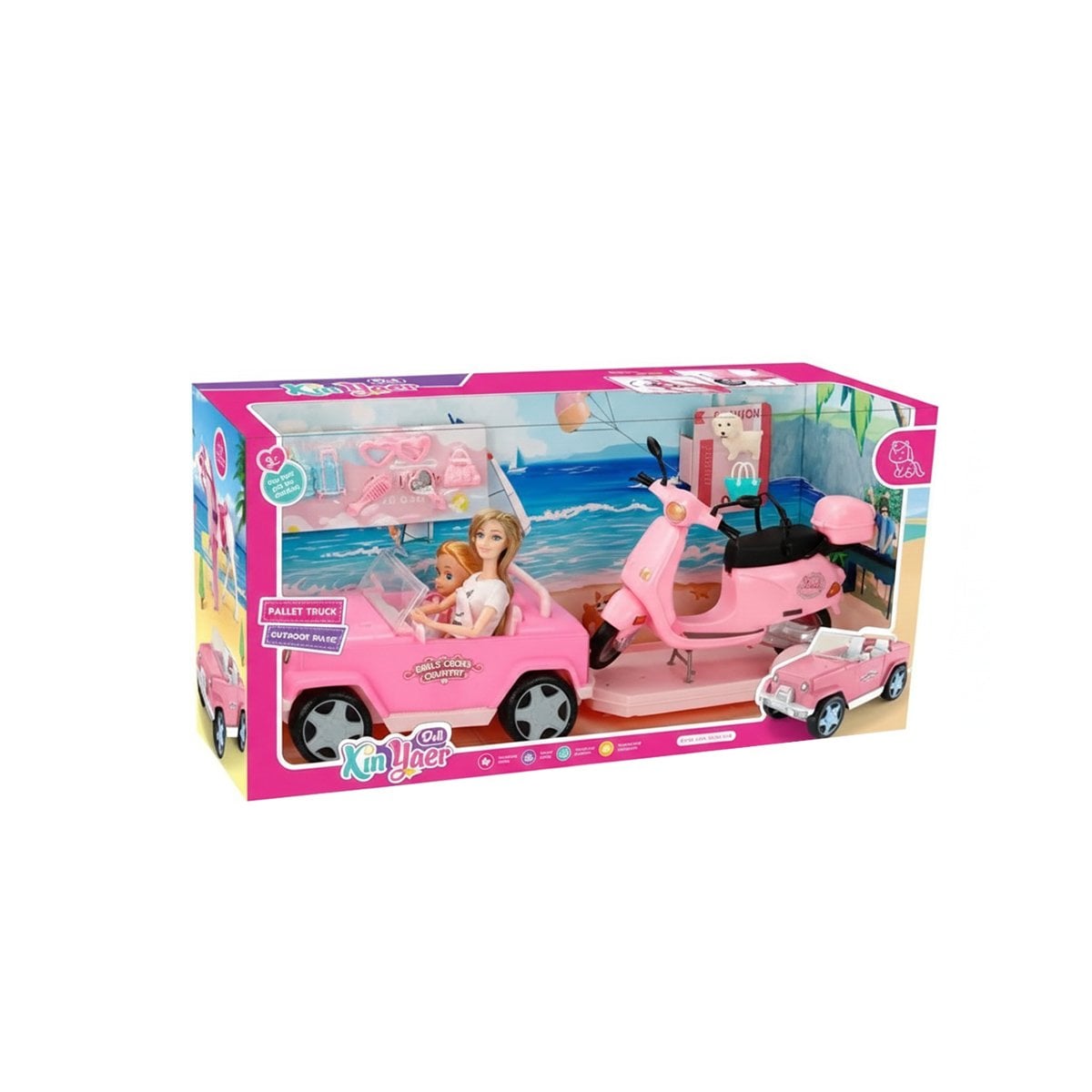 PACK2 PACK DE DIVERSION DE TRANSPORTE Y MOTO CON PERSONAJES Y ACCESORIOS Y+REGALO STICKER - 2