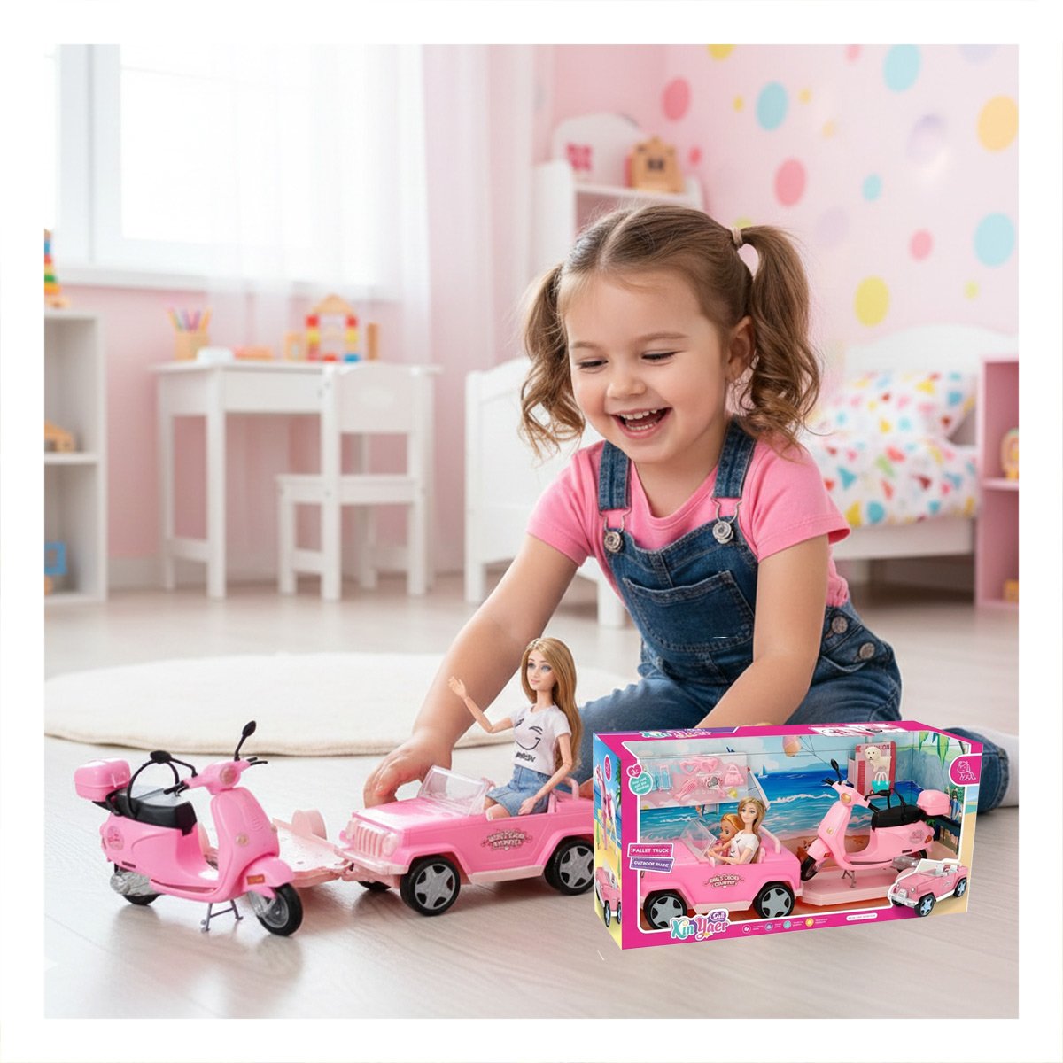 PACK2 PACK DE DIVERSION DE TRANSPORTE Y MOTO CON PERSONAJES Y ACCESORIOS Y+REGALO STICKER - 5