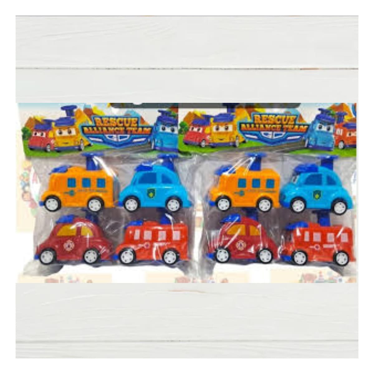 PACK6 SET DE RESCATE CARROS 4 PIEZAS MULTICOLOR PARA JUEGO DE EMERGENCIA Y+REGALO STICKER - 3