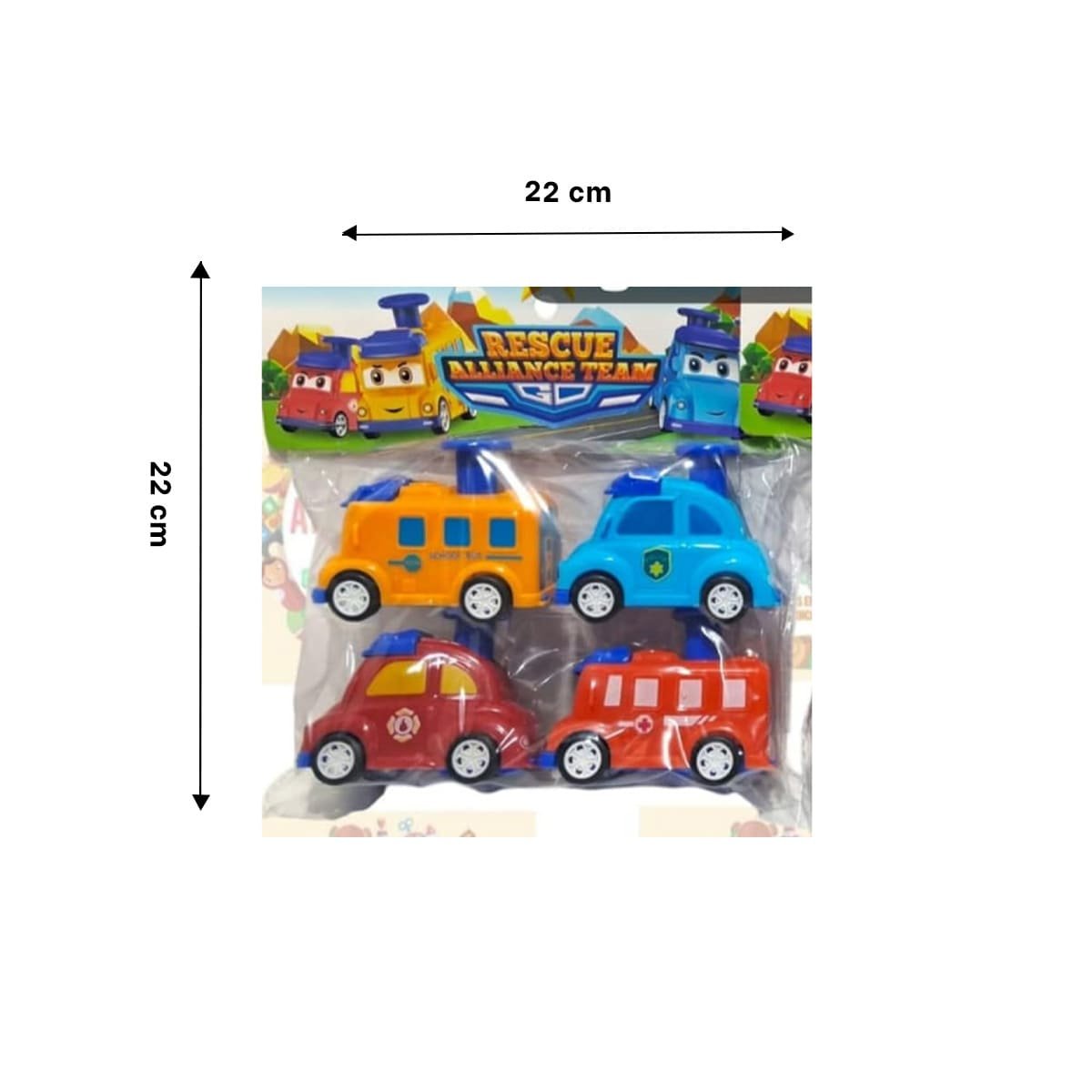 PACK6 SET DE RESCATE CARROS 4 PIEZAS MULTICOLOR PARA JUEGO DE EMERGENCIA Y+REGALO STICKER - 4