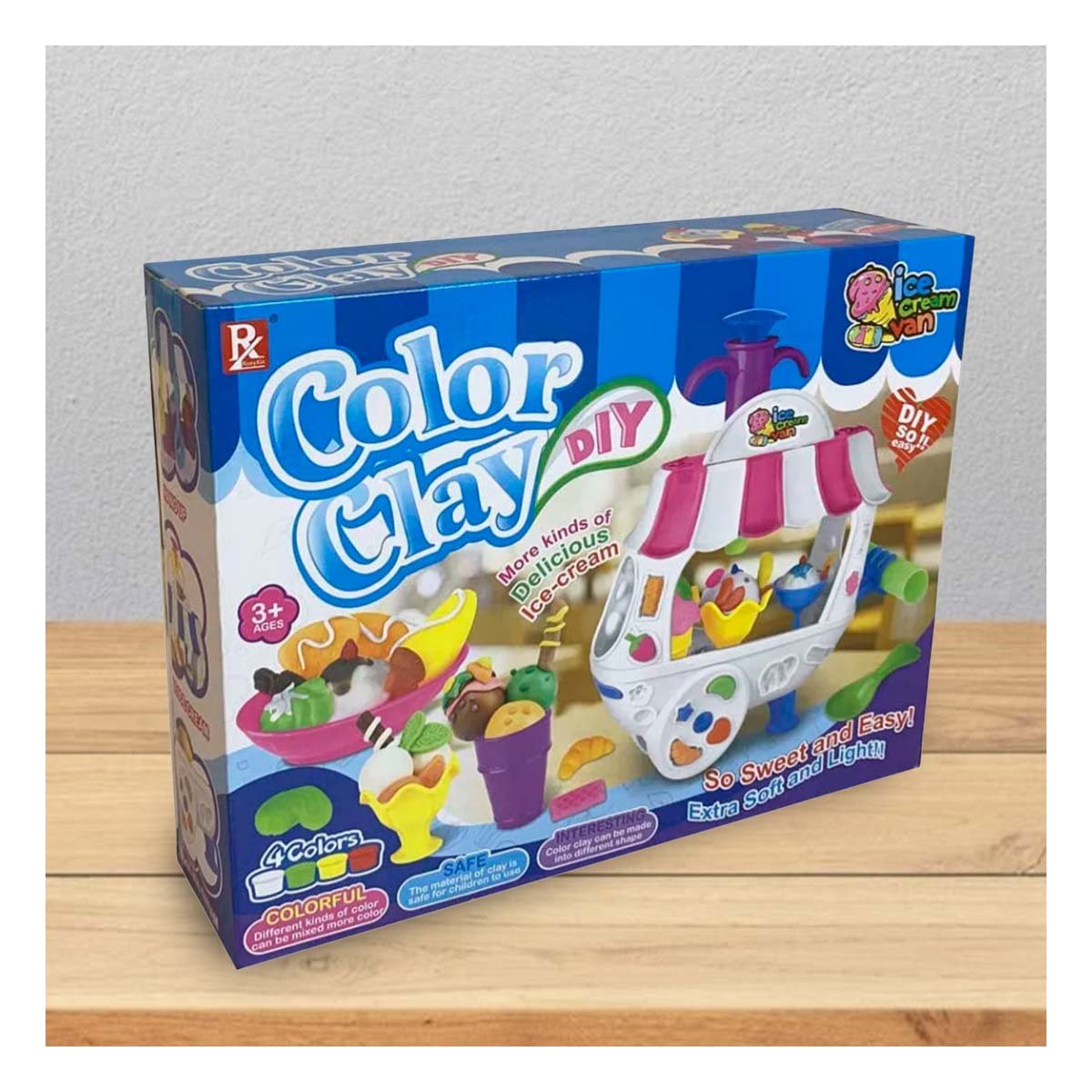 PACK6 JUEGO RECREATIVO CON MASA MOLDEABLE PARA CREAR HELADOS Y FIGURAS Y+PAPEL REGALO - 5