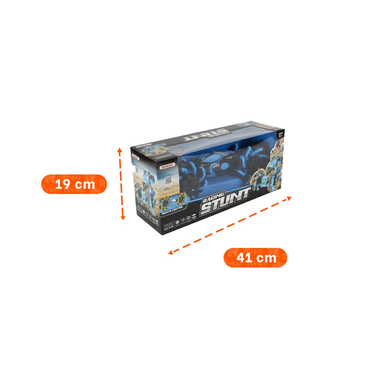 PACK2 SISTEMA ACROBATICO CON RELOJ CONTROL Y MANDO REMOTO EN AZUL Y+PAPEL REGALO - 4