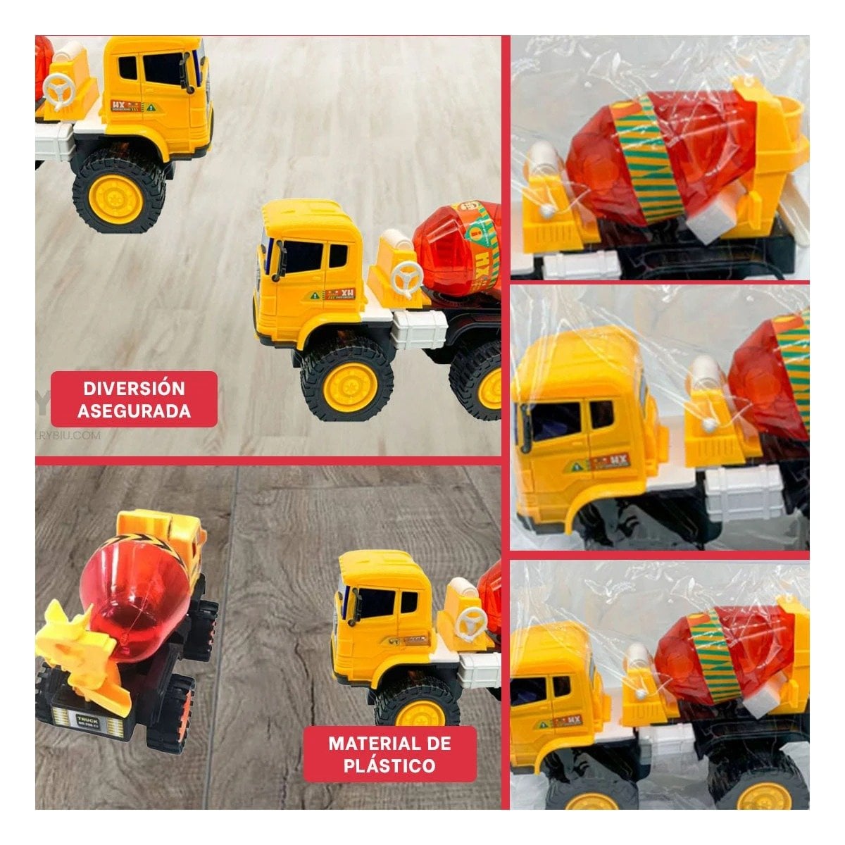PACK2 EQUIPO DE OBRA MEZCLADOR DE CONSTRUCCION EN BOLSA GRANDE PARA DIVERSION Y+PAPEL REGALO - 3