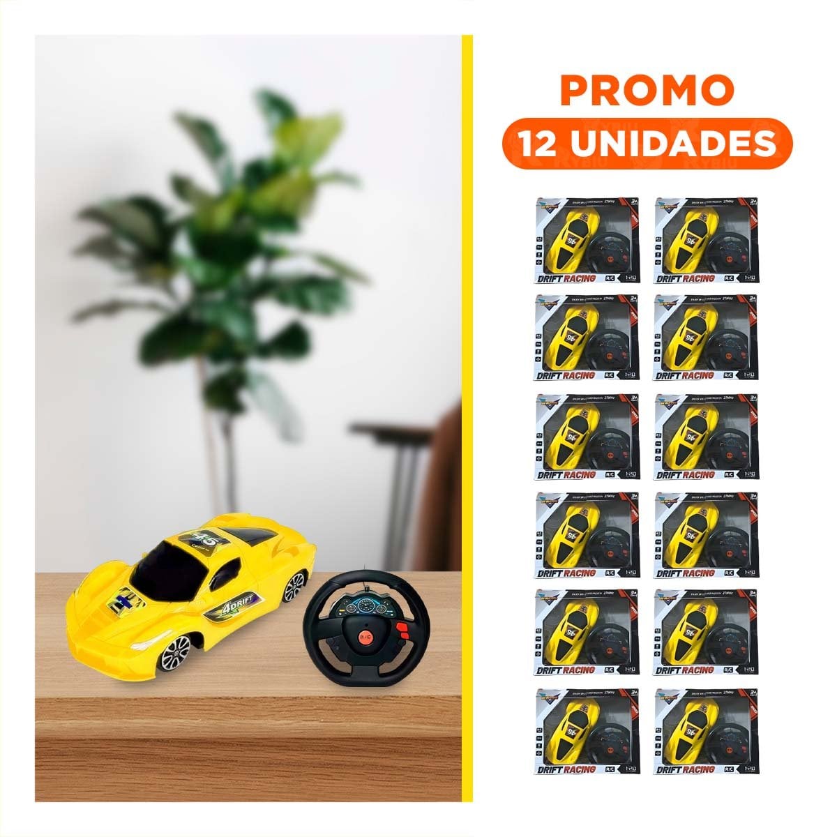 PACK12 VISUAL CONTROL REMOTO AMARILLO PARA HOGAR Y+REGALO STICKER - 1