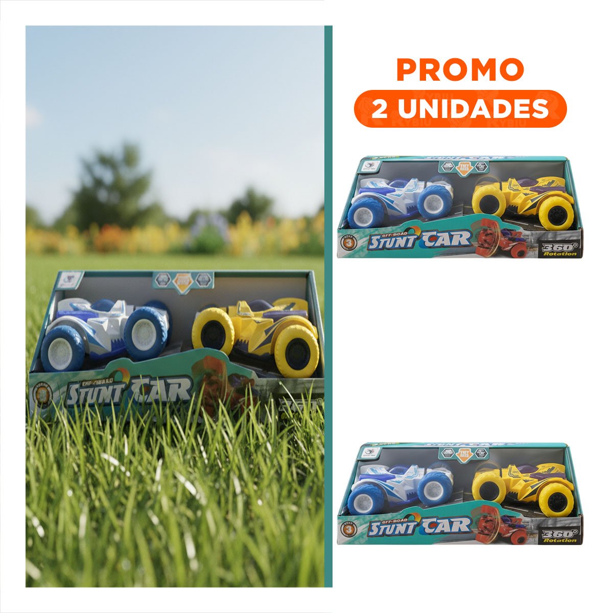 PACK2 EXTREMO STUNT DOBLE CON CAJA PARA JUEGO DE ACROBACIAS Y ENERGIA - 1