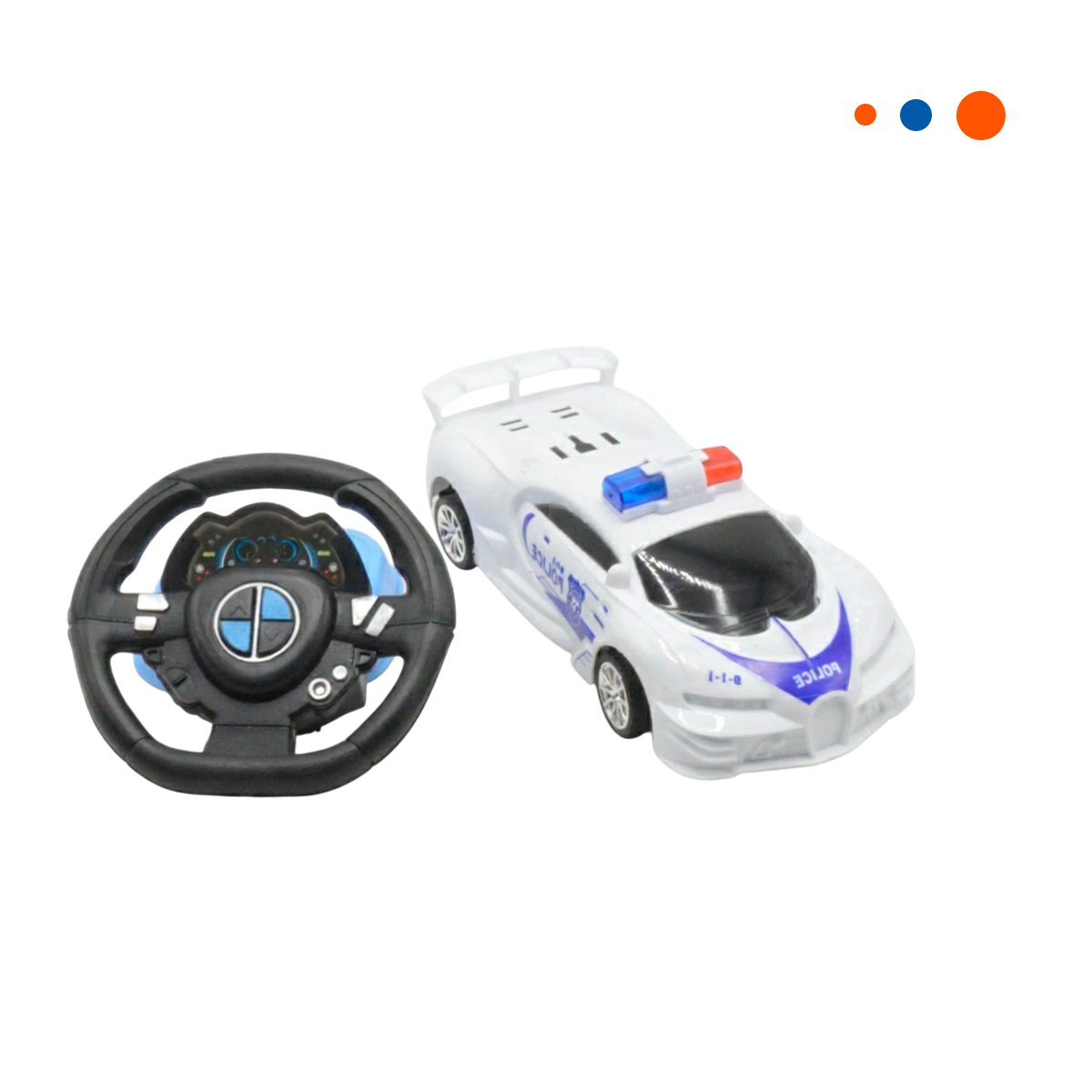 PIEZA A CONTROL REMOTO POLICIA BLANCO Y AZUL PARA JUEGOS DINAMICOS EN HOGAR Y+REGALO STICKER - 3