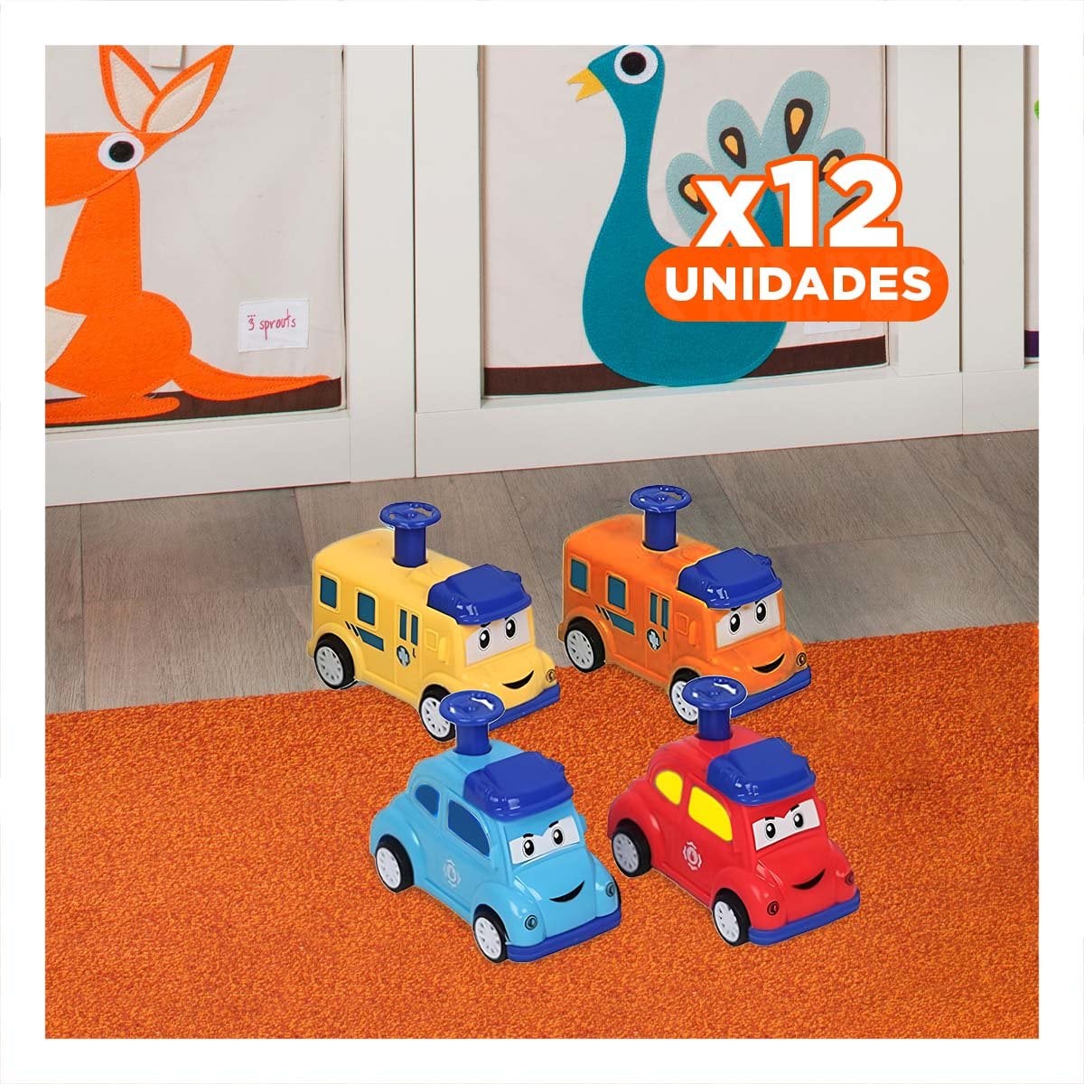 PACK12 SET DE RESCATE CARROS 4 PIEZAS MULTICOLOR PARA JUEGO INFANTIL INTERACTIVO - 1
