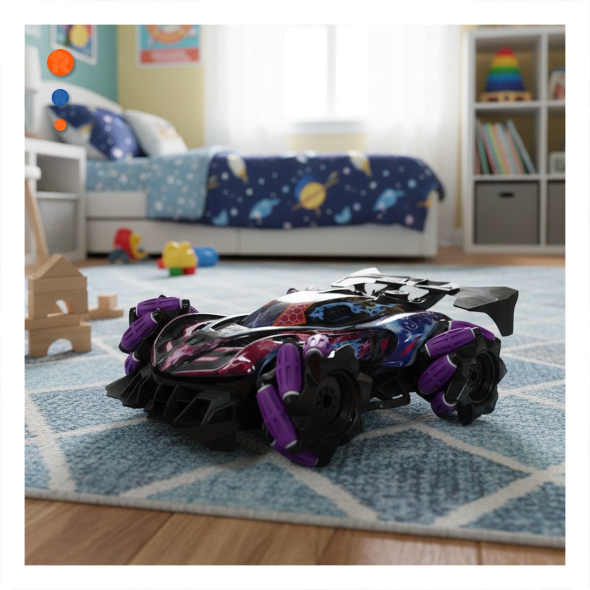 CARRO ACROBATICO CON GUANTES DE CONTROL PARA JUEGO ACTIVO Y DIVERSION FAMILIAR EN MORADO - 1